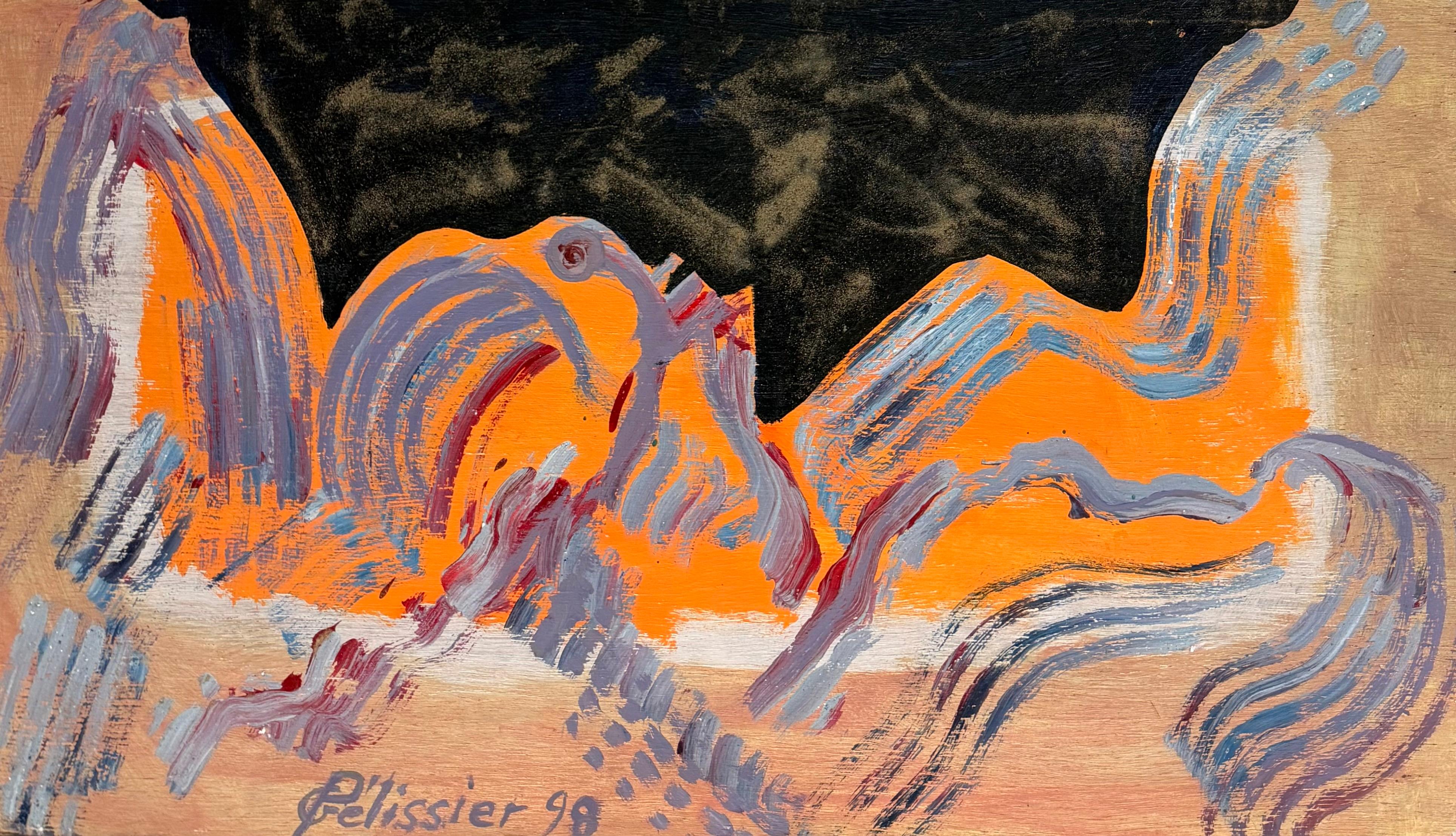 Vibrant Abstract with Bold Colours French 20th Century Painting
