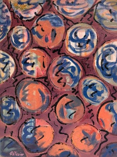 Peinture abstraite moderniste aux couleurs vives Peinture française du 20e siècle