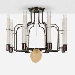 Gilbert Poillerat 1040's Ostrich Chandelier