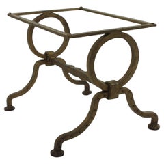 Gilbert Poillerat Coffee Table Base in Gilt Iron, France 1940s