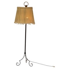 Used Gilbert Poillerat French Mid-Century Floor Lamp 'Attr.' 