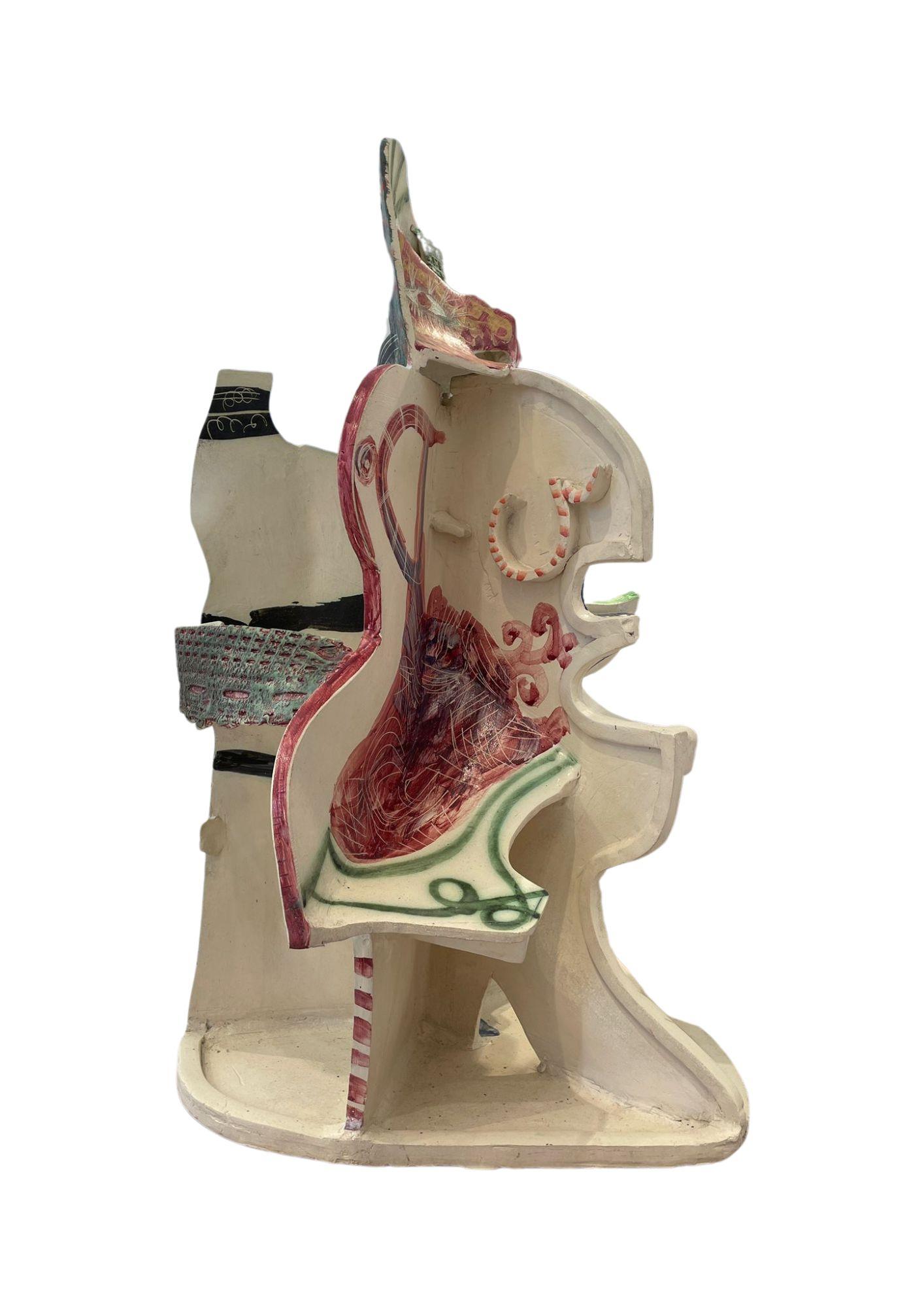 Sculpture à cinq faces - Noir Abstract Sculpture par gilbert Portanier 