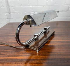 Gilbert Rhode Style Chrome Plated Desk Lamp, 1930s / Classic Art DECO