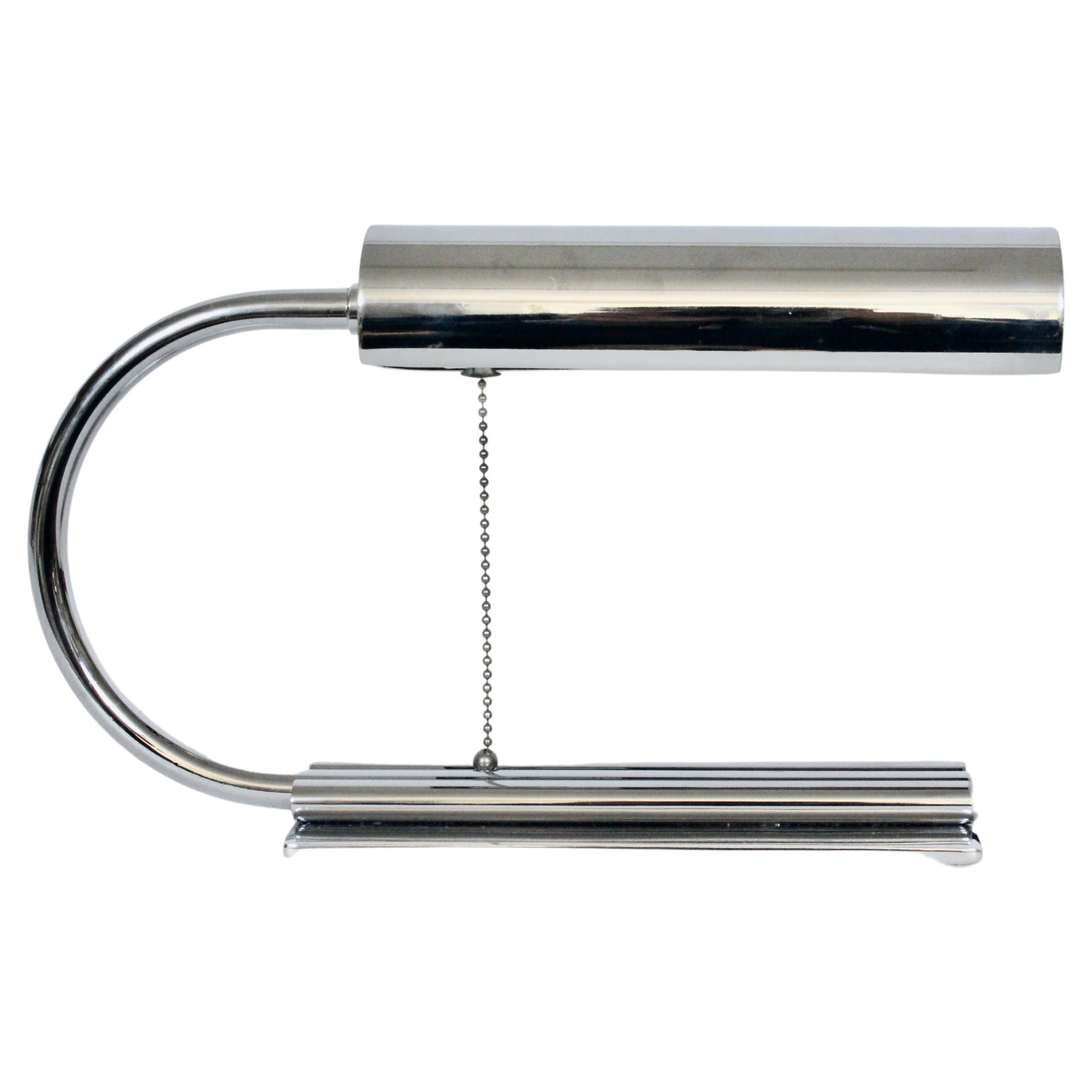 Gilbert Rhode Style Chrome Plated Desk Lamp, 1940s