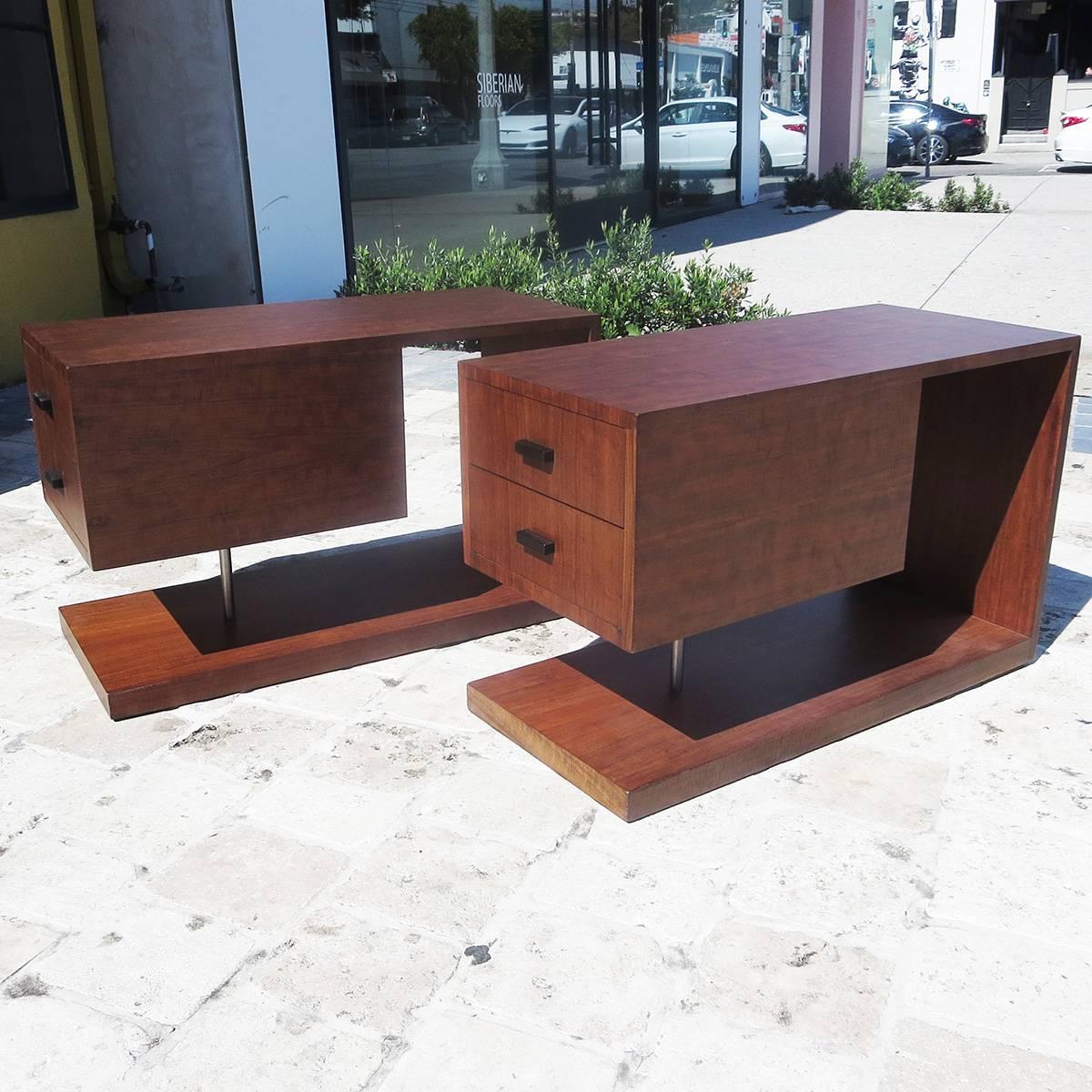American Gilbert Rohde / Herman Miller Refinished 1939 Art Deco End Tables