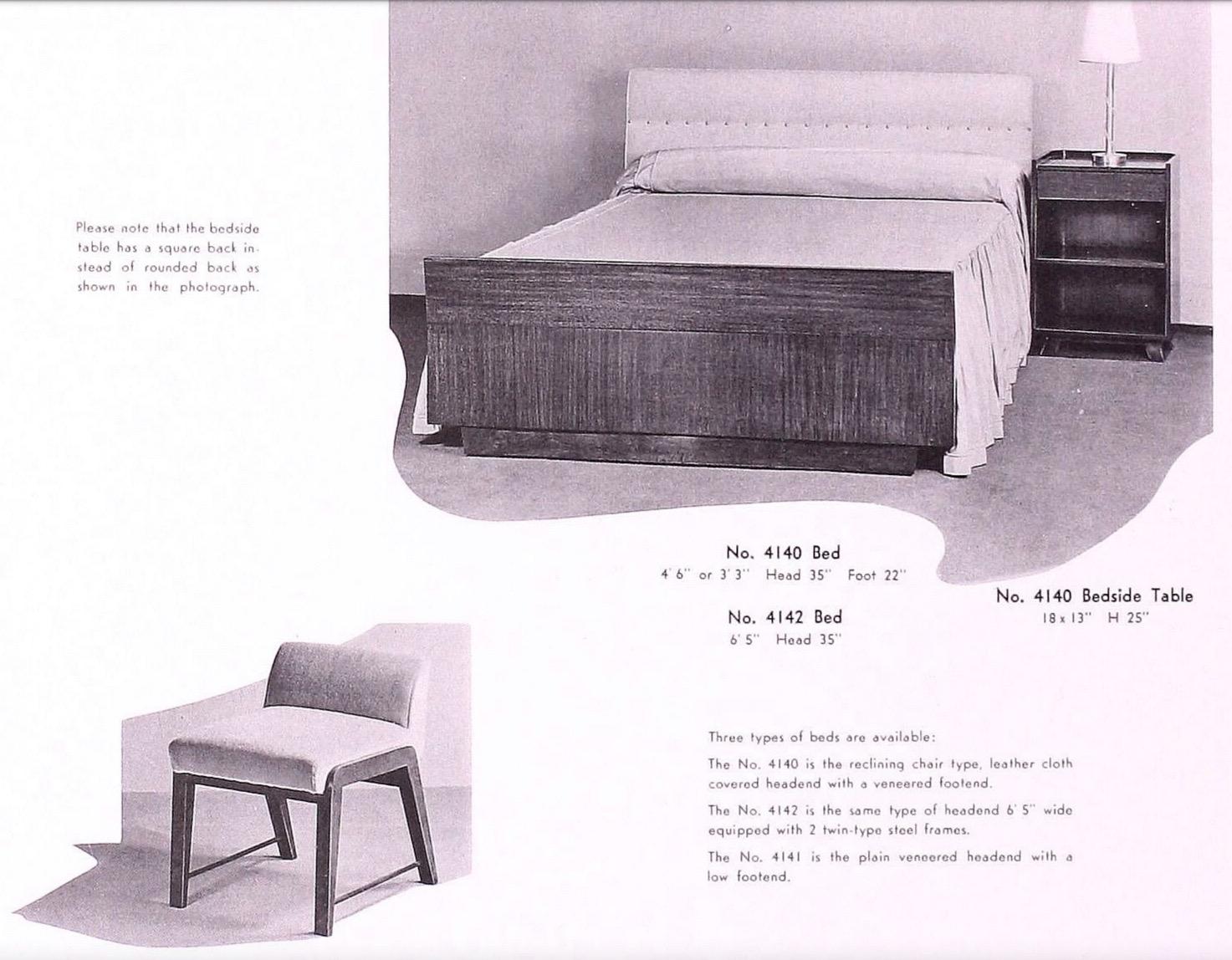 Vollgroßes Bett von Gilbert Rohde für Herman Miller, 4140 im Angebot 11