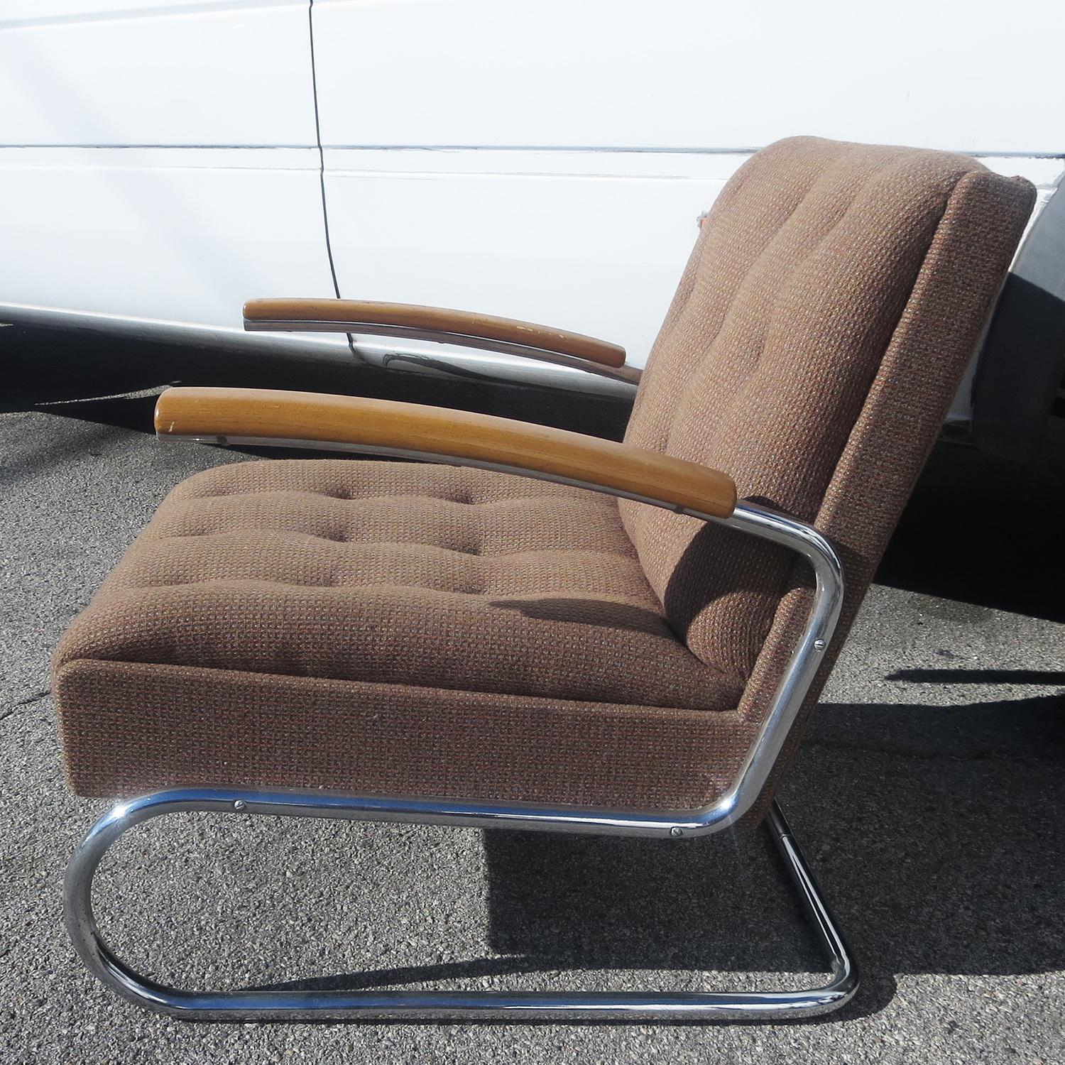 Streamlined Moderne Gilbert Rohde Armchair, Troy Sunshade Co. For Sale