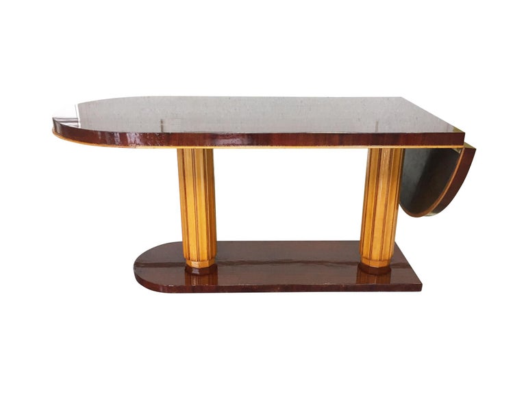 Gilbert Rohde Art Deco Oval Drop Leaf Desk For Sale At 1stdibs