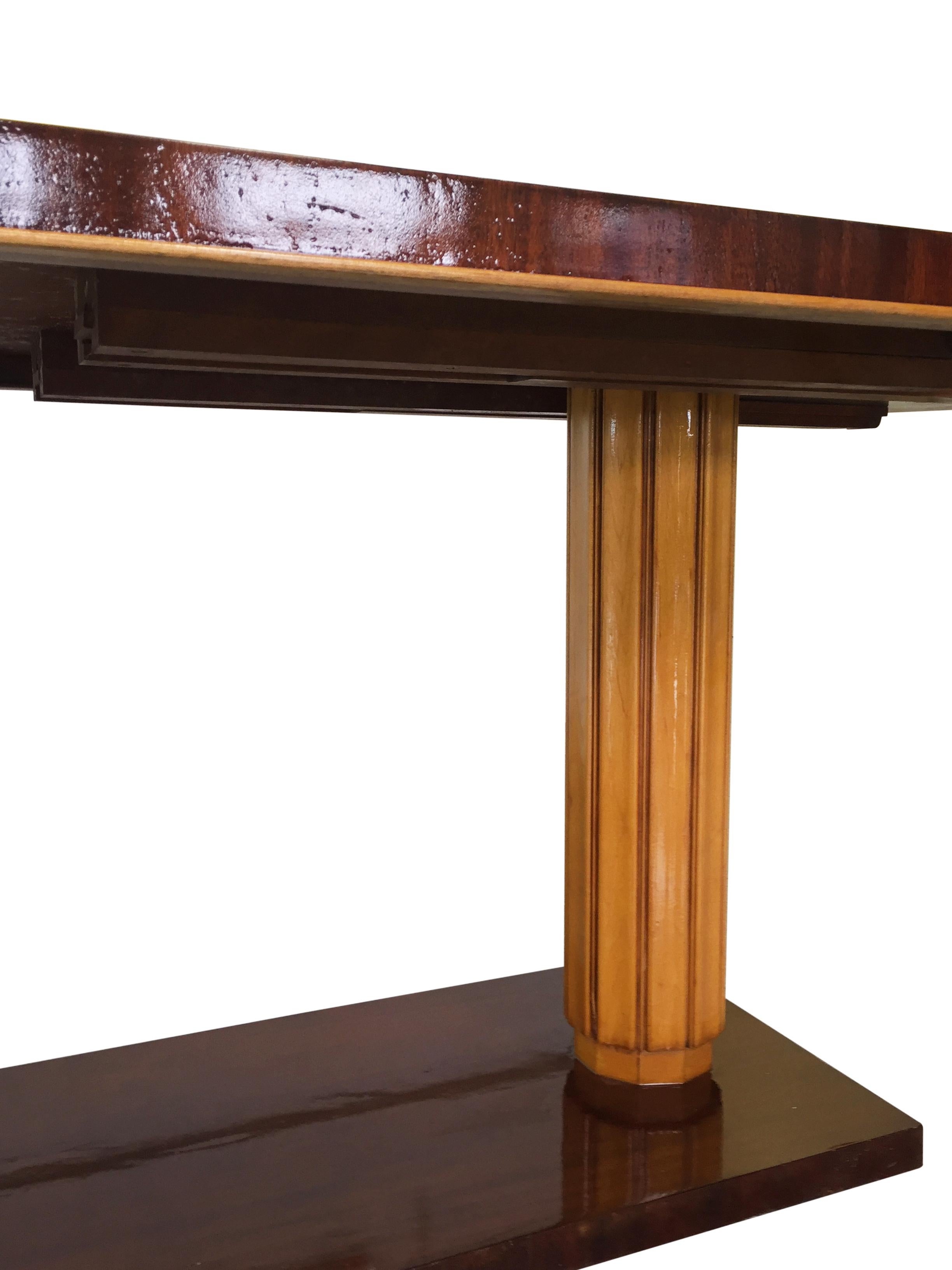 Mid-20th Century Gilbert Rohde Art Deco Oval Drop-Leaf Desk