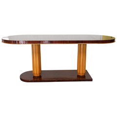 Gilbert Rohde Art Deco Oval Drop-Leaf Desk