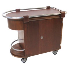 Gilbert Rohde Art Deco Styled Rolling Bar Cart