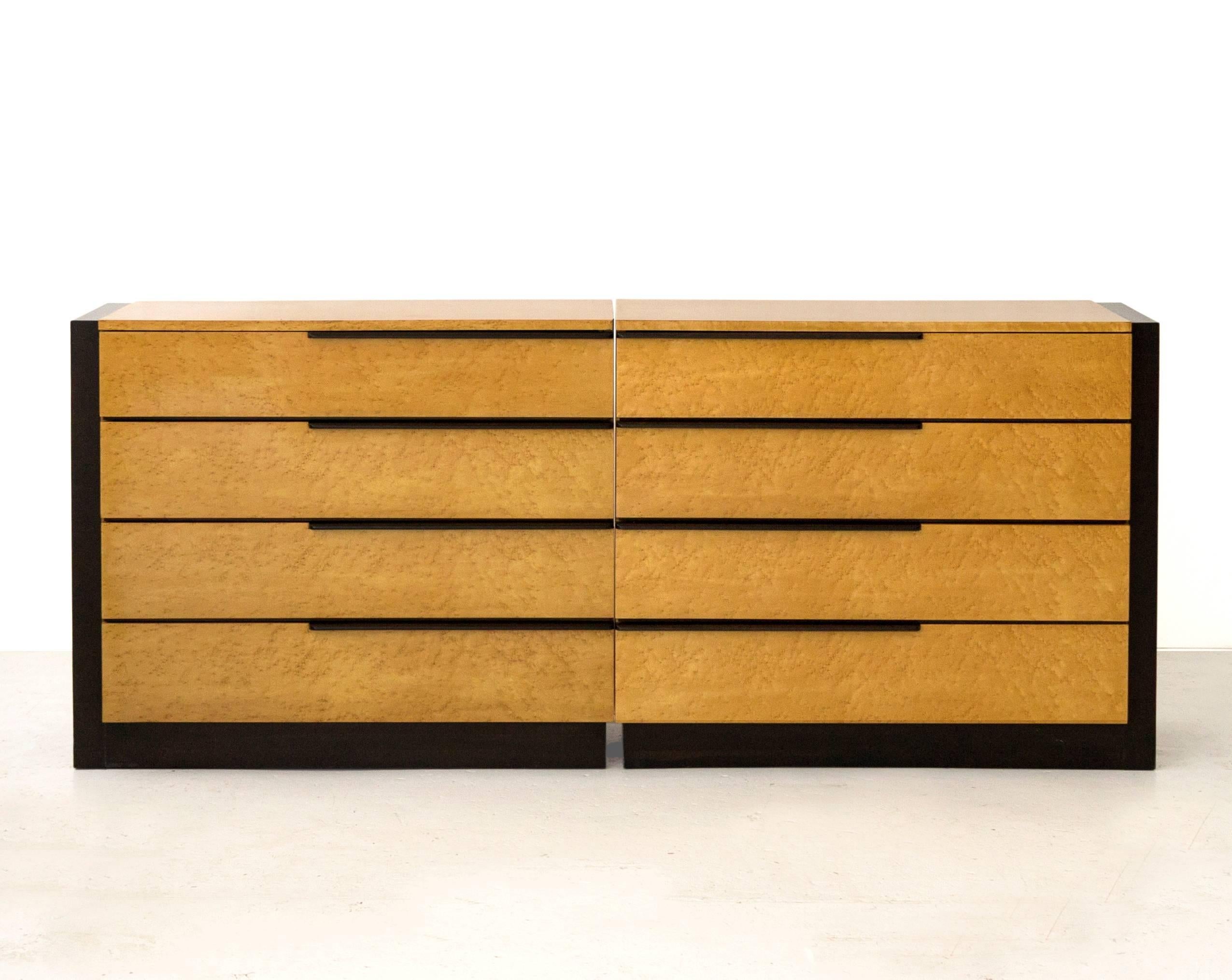 American Gilbert Rohde Ash Burl Cabinets for Herman Miller For Sale