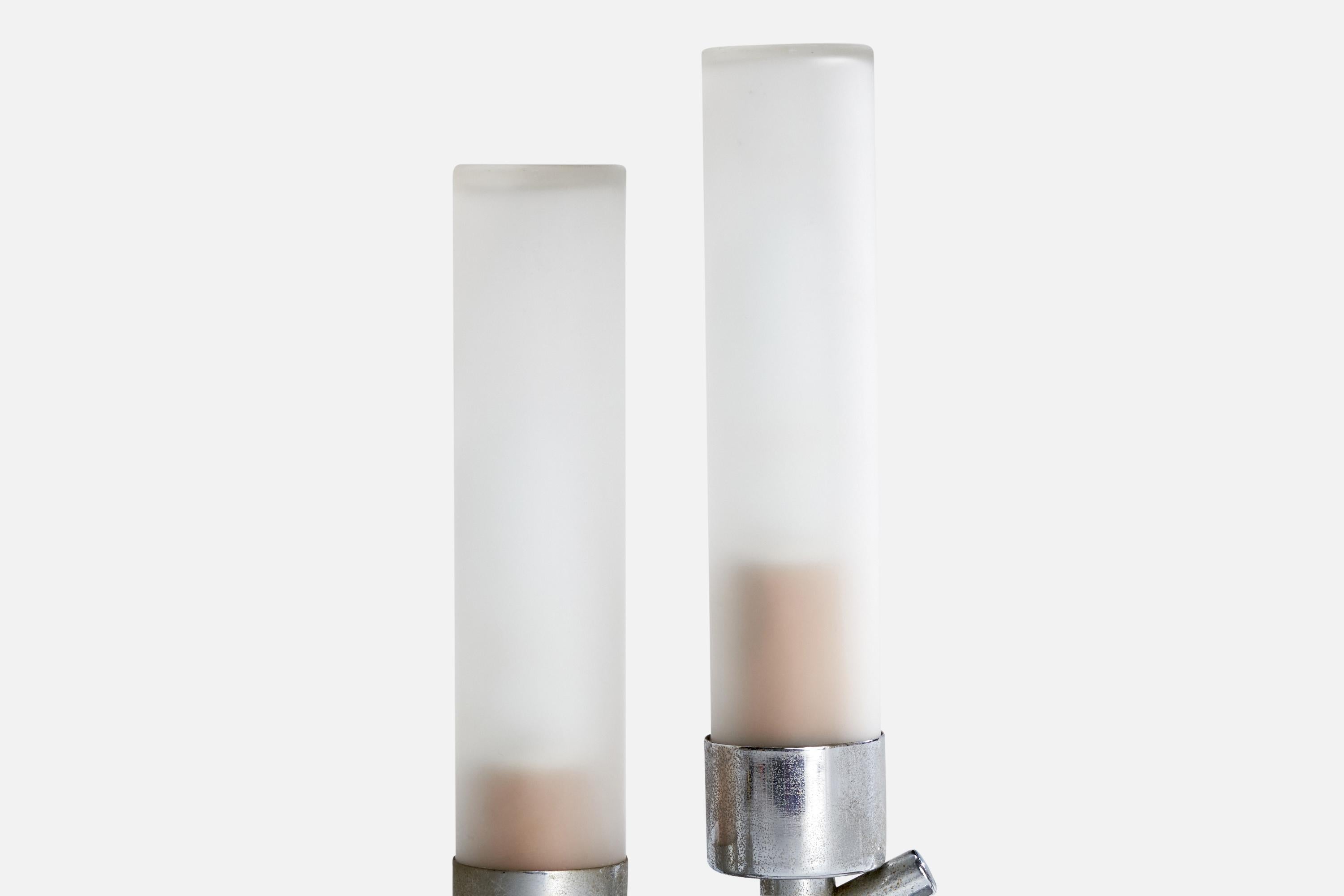 Gilbert Rohde Attribution, Table Lamp, Chrome, Glass, USA, 1930s In Good Condition For Sale In High Point, NC