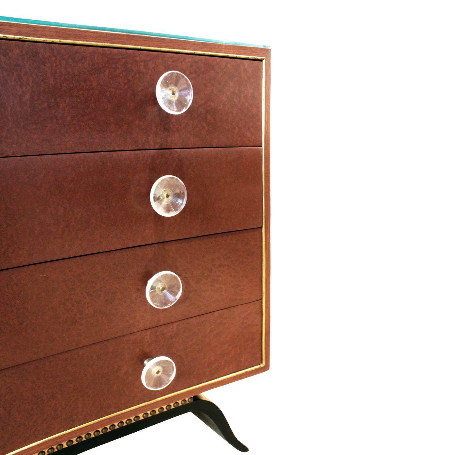 Hand-Crafted Gilbert Rohde Beautifully Crafted Chest of Drawers in India Rosewood, 1939
