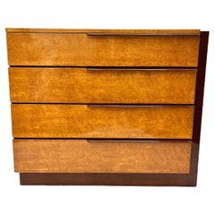 Gilbert Rohde Chest of Drawers for Herman Miller in Birdseye Maple and Mahogany