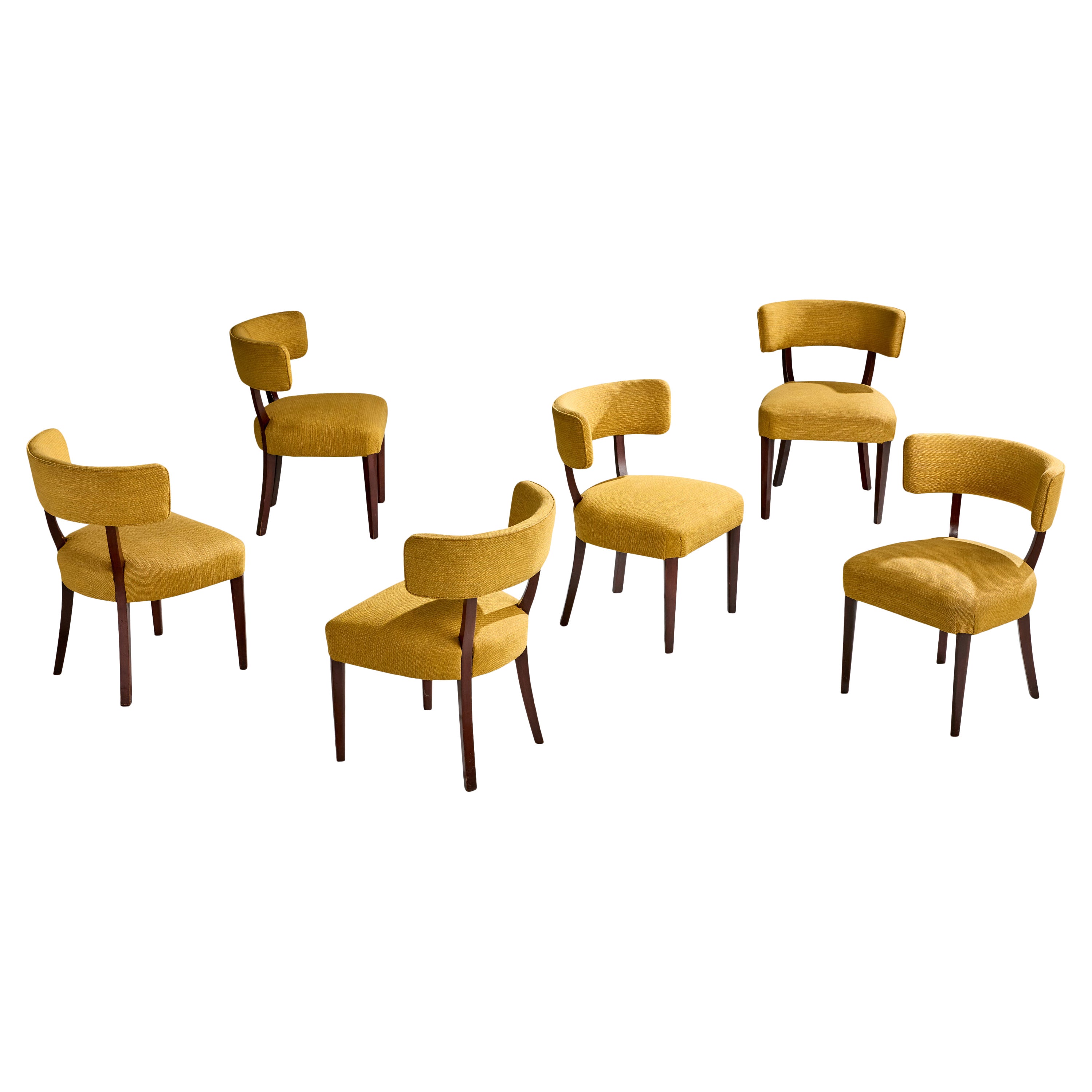 Gilbert Rohde, Sillas de Comedor, Madera, Tela, EEUU, Década de 1930