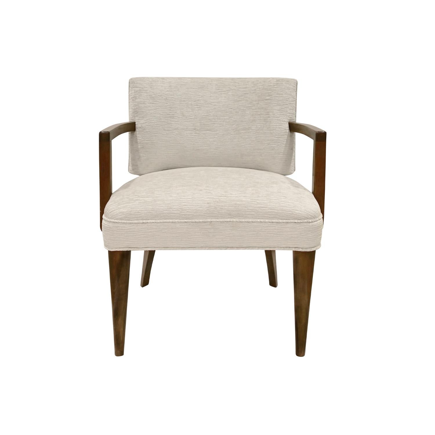 Mid-Century Modern Gilbert Rohde Elegant Set of 8 Newly Upholstered Dining Chairs, 1940s
