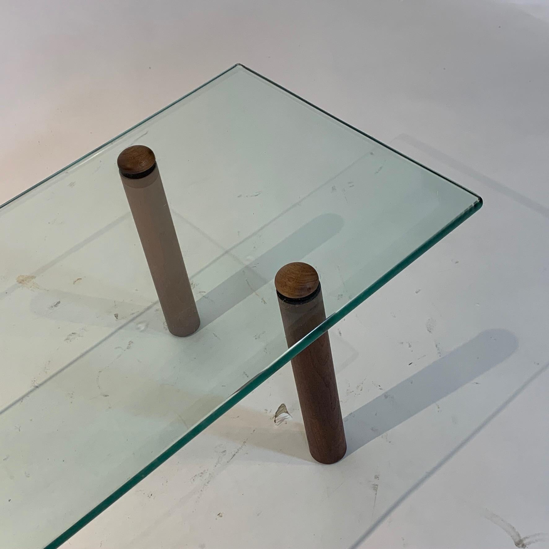 Gilbert Rohde for Herman Miller 1940s Walnut and Glass Art Deco Coffee Table In Good Condition In Hudson, NY
