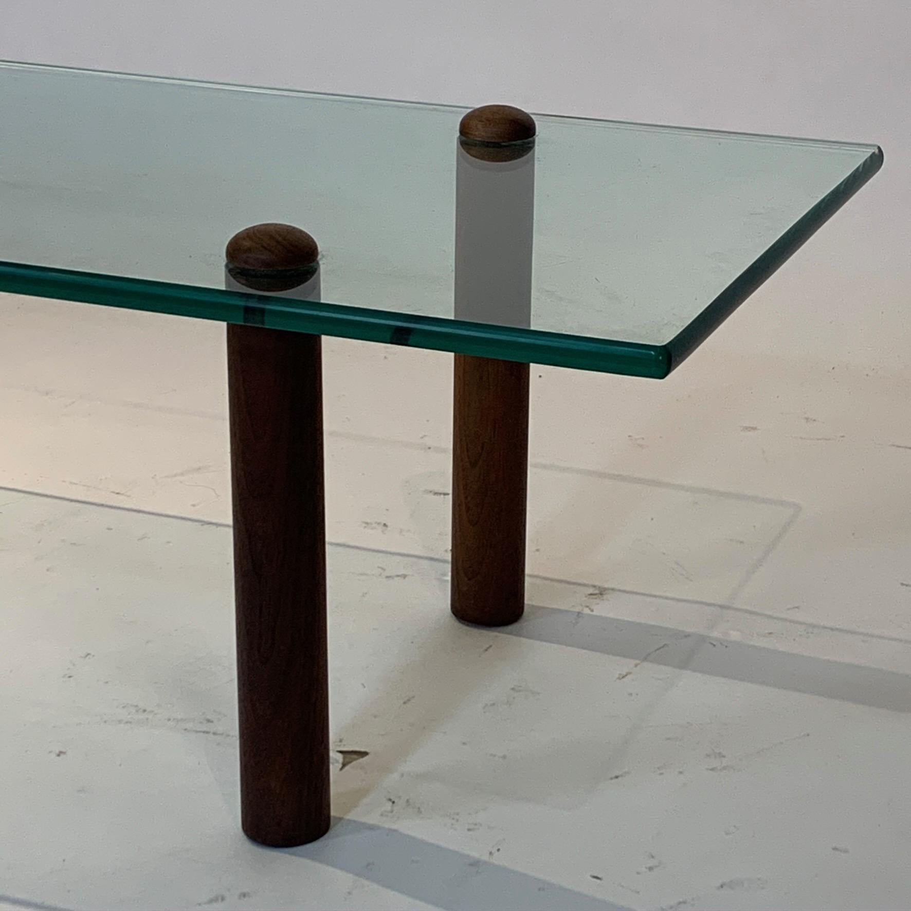 Gilbert Rohde for Herman Miller 1940s Walnut and Glass Art Deco Coffee Table 2
