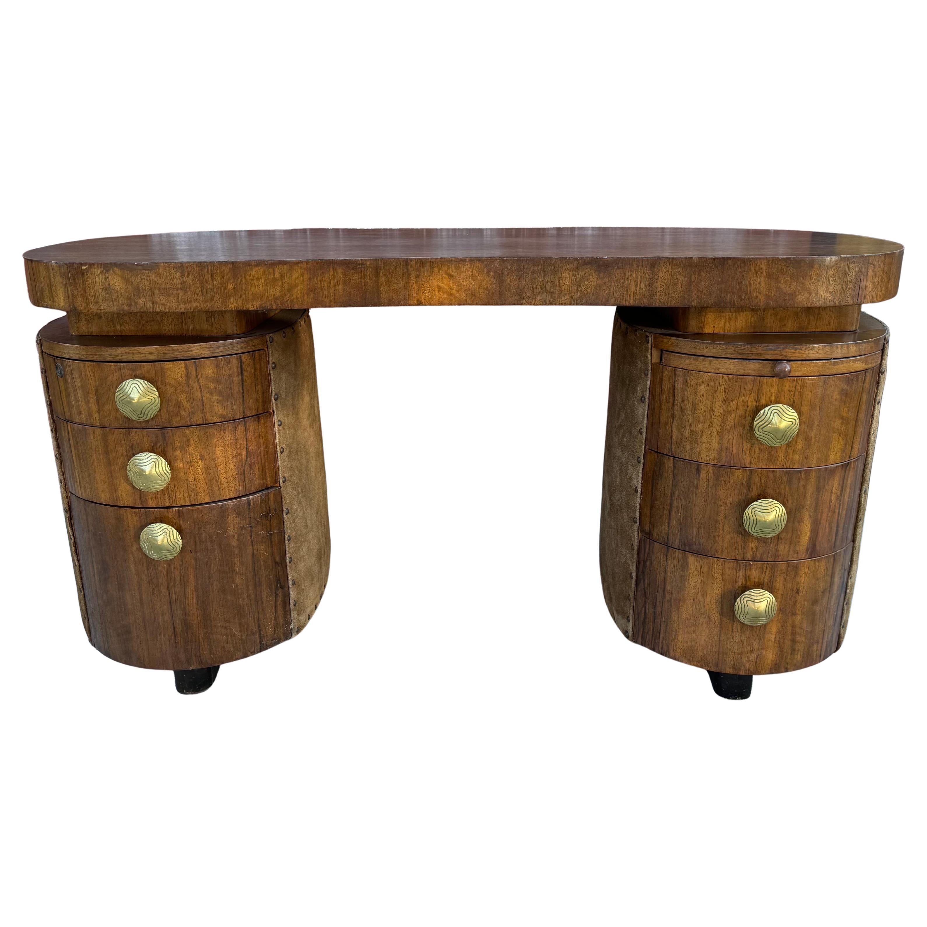Gilbert Rohde für Herman Miller Amorphe Niere Paldao Schreibtisch...Art Deco/Modernismus im Angebot