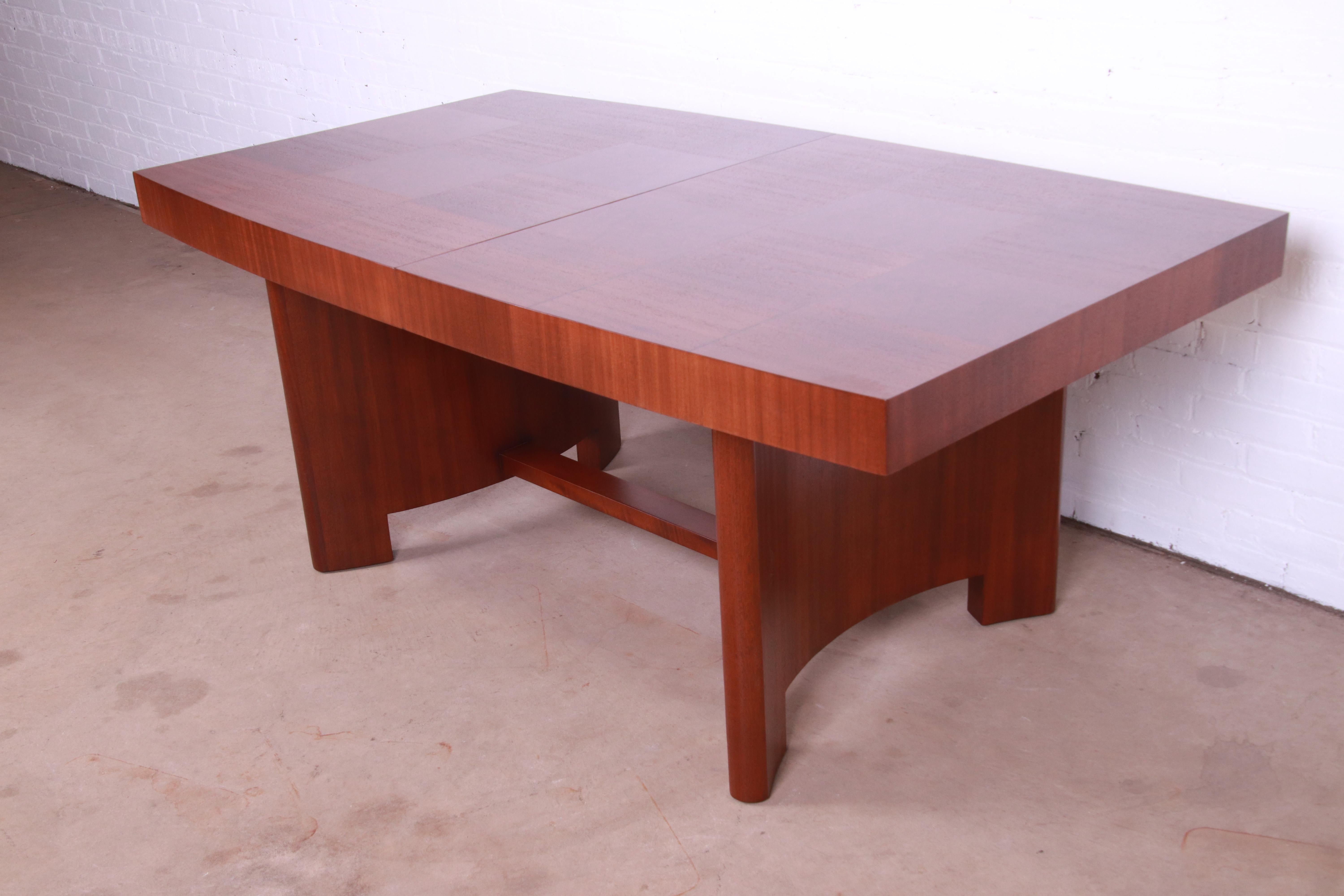 Gilbert Rohde for Herman Miller Art Deco Mahogany and Burl Dining Table, 1930s 6