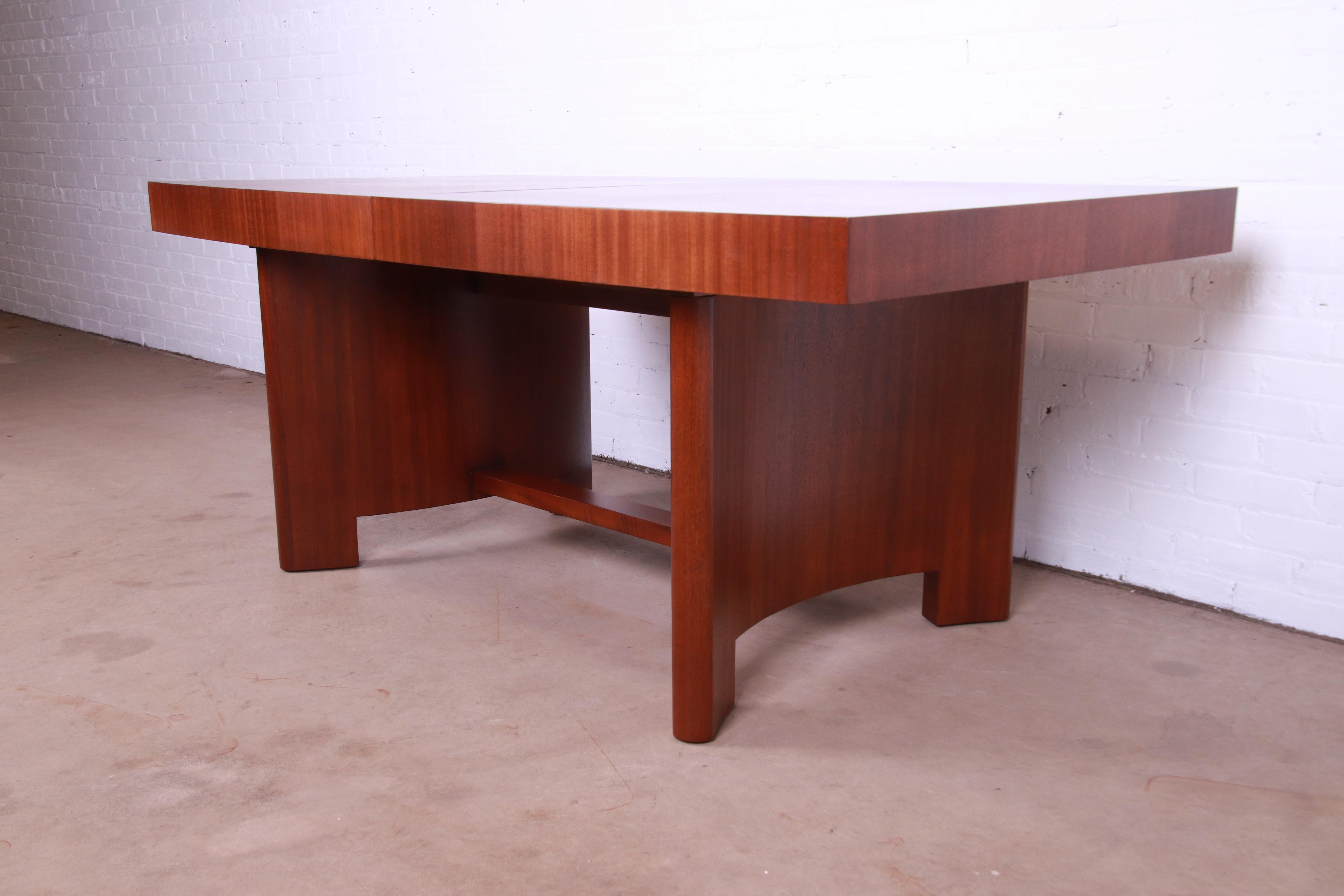 Gilbert Rohde for Herman Miller Art Deco Mahogany and Burl Dining Table, 1930s 7