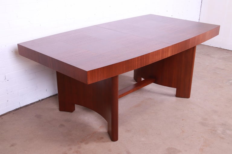 Gilbert Rohde for Herman Miller Art Deco Mahogany and Burl Dining Table, 1930s For Sale 8