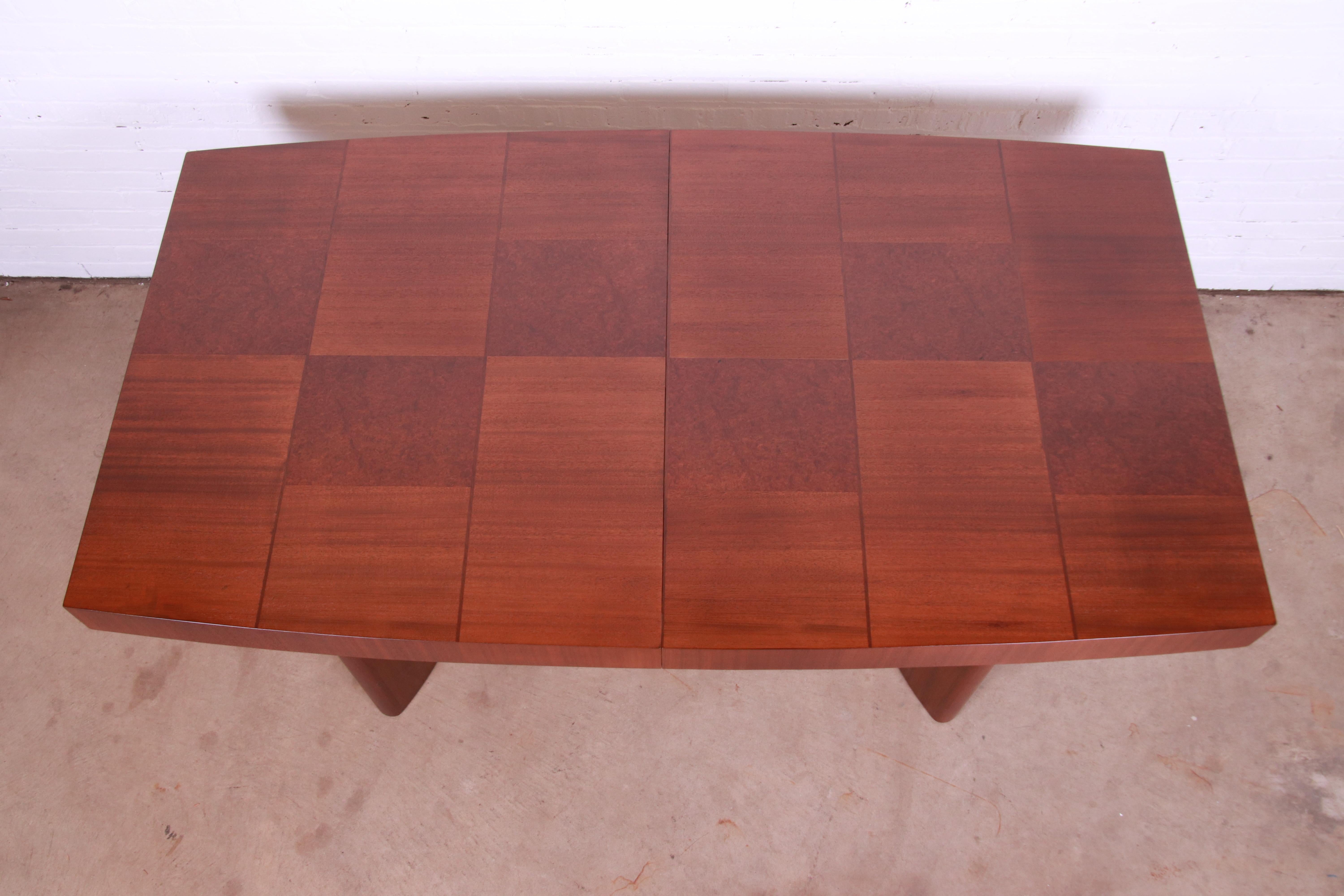 Gilbert Rohde for Herman Miller Art Deco Mahogany and Burl Dining Table, 1930s 10