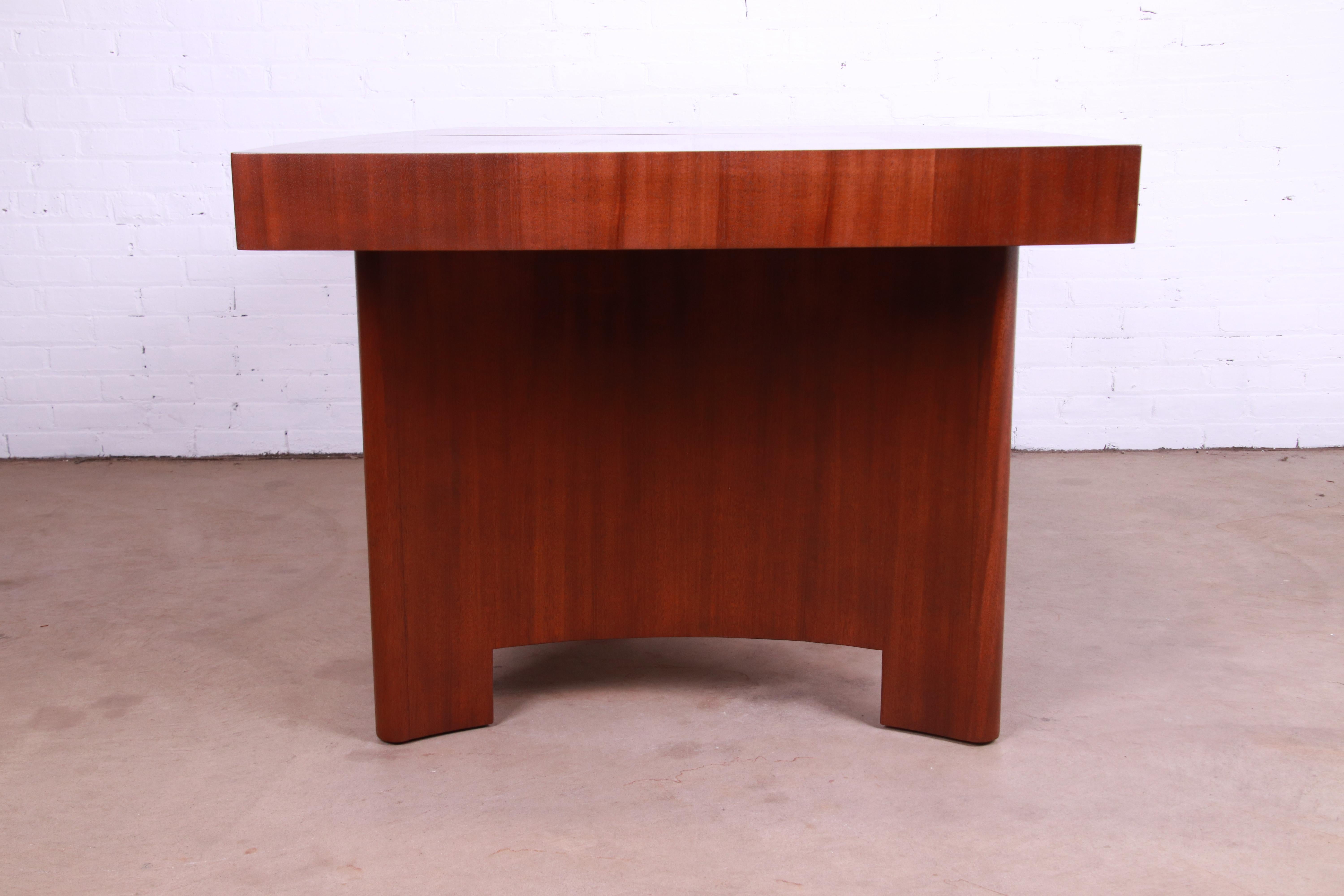 Gilbert Rohde for Herman Miller Art Deco Mahogany and Burl Dining Table, 1930s 13