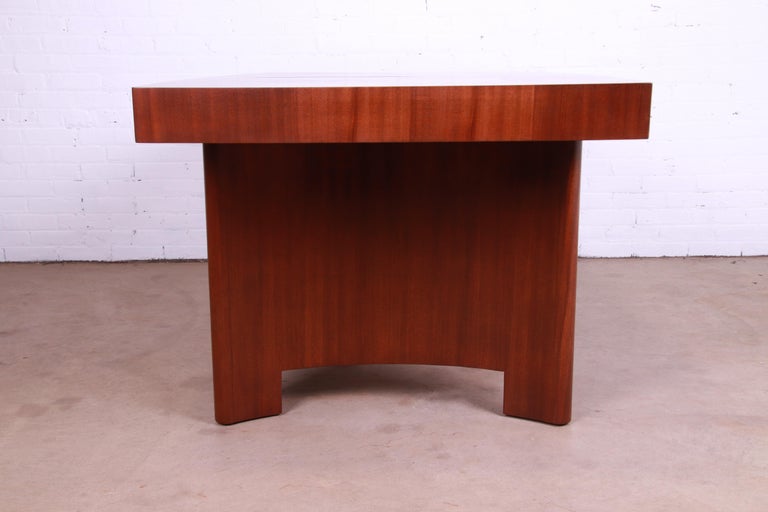 Gilbert Rohde for Herman Miller Art Deco Mahogany and Burl Dining Table, 1930s For Sale 13
