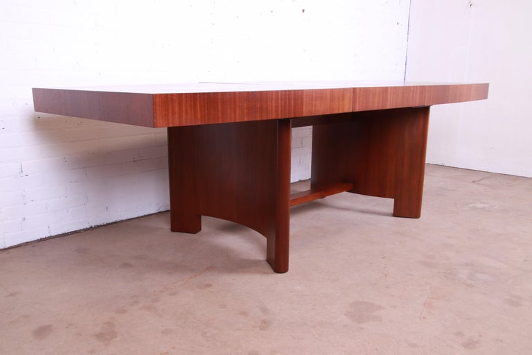 Gilbert Rohde for Herman Miller Art Deco Mahogany and Burl Dining Table, 1930s For Sale 1
