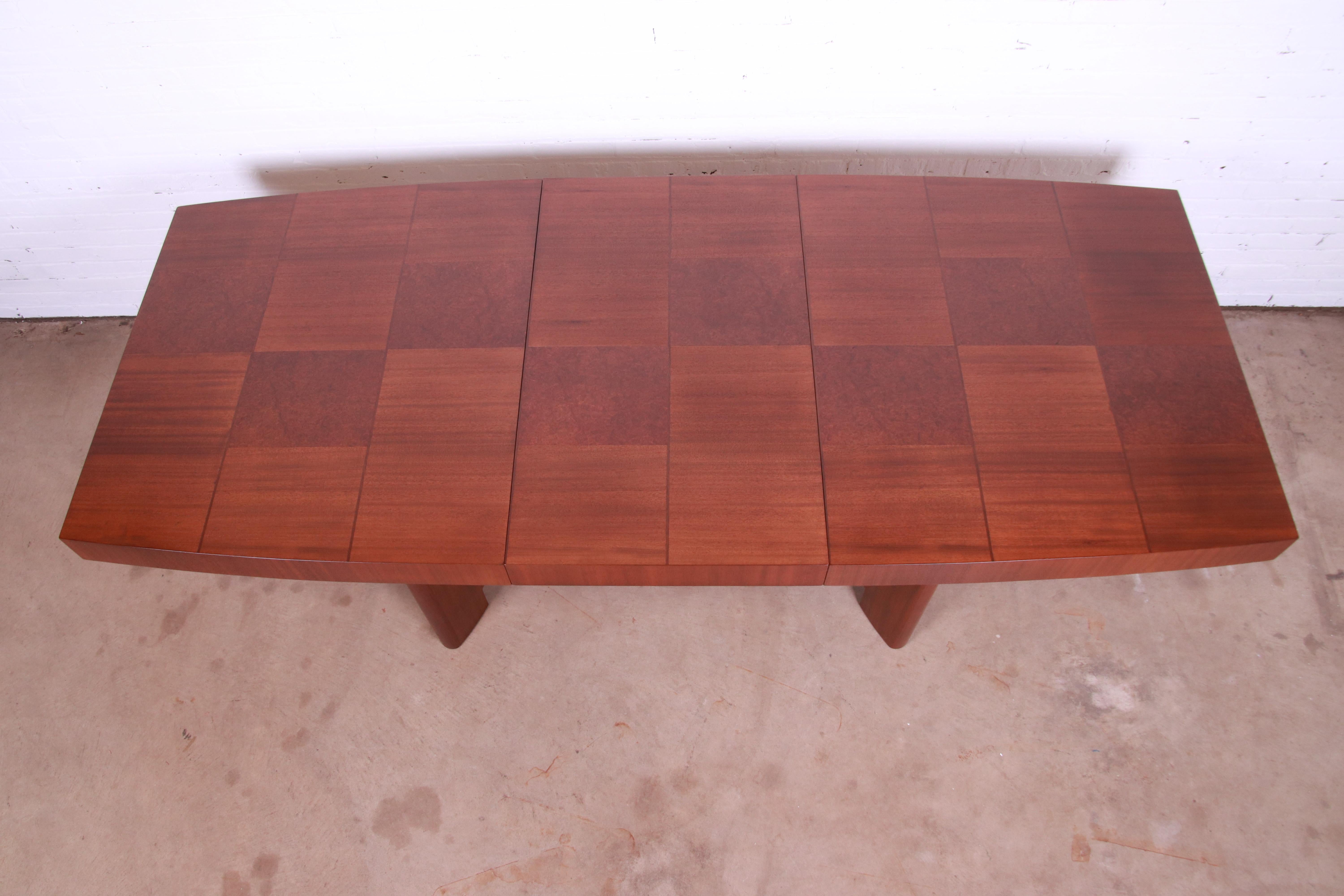 Gilbert Rohde for Herman Miller Art Deco Mahogany and Burl Dining Table, 1930s 2