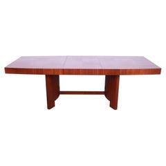 Gilbert Rohde for Herman Miller Art Deco Mahogany and Burl Dining Table, 1930s