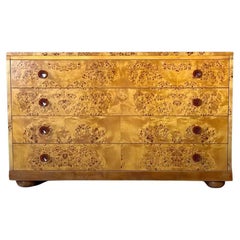 Used Gilbert Rohde for Herman Miller Attri. Burled Dresser