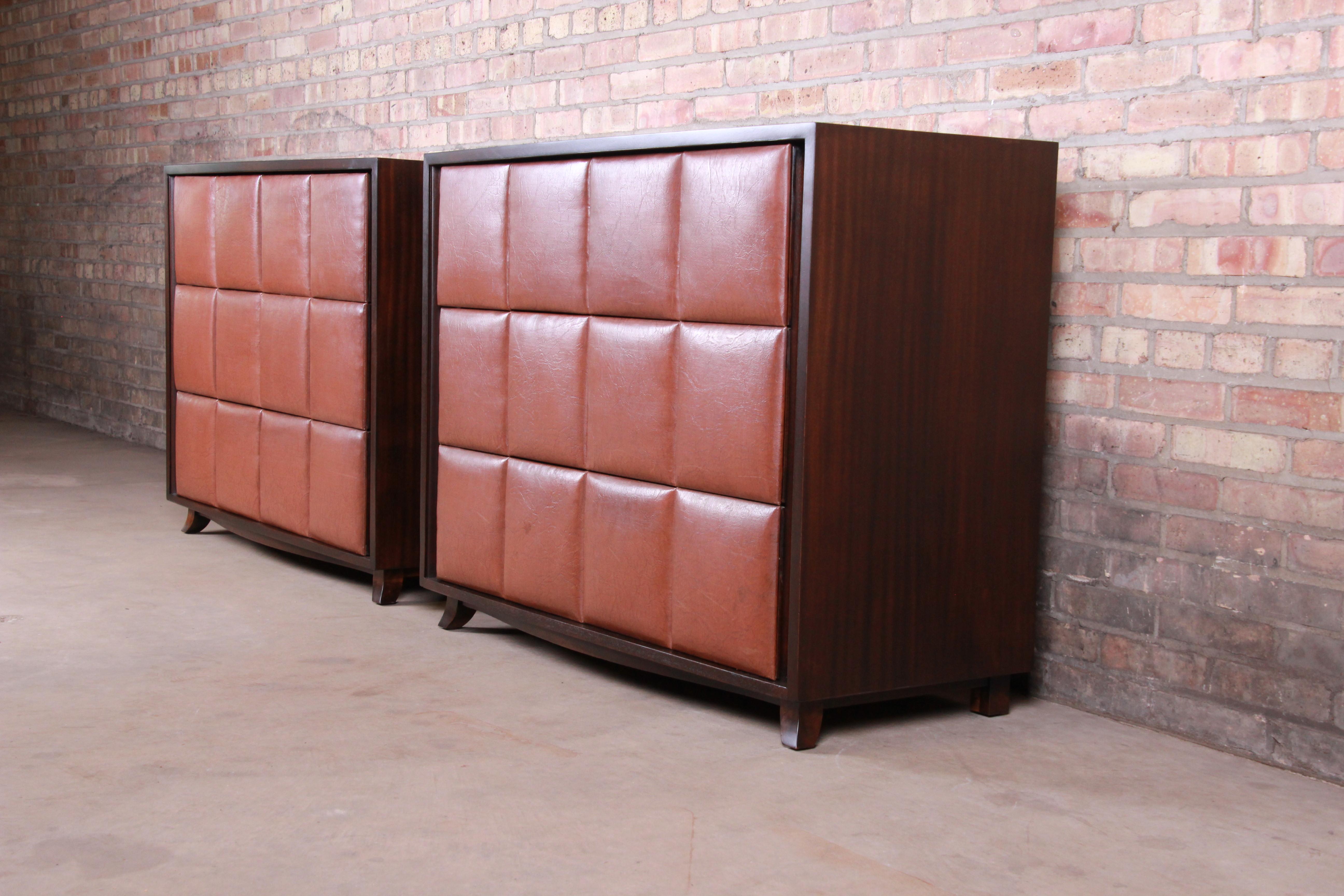Mid-20th Century Gilbert Rohde for Herman Miller Bachelor Chests or Large Nightstands, Restored