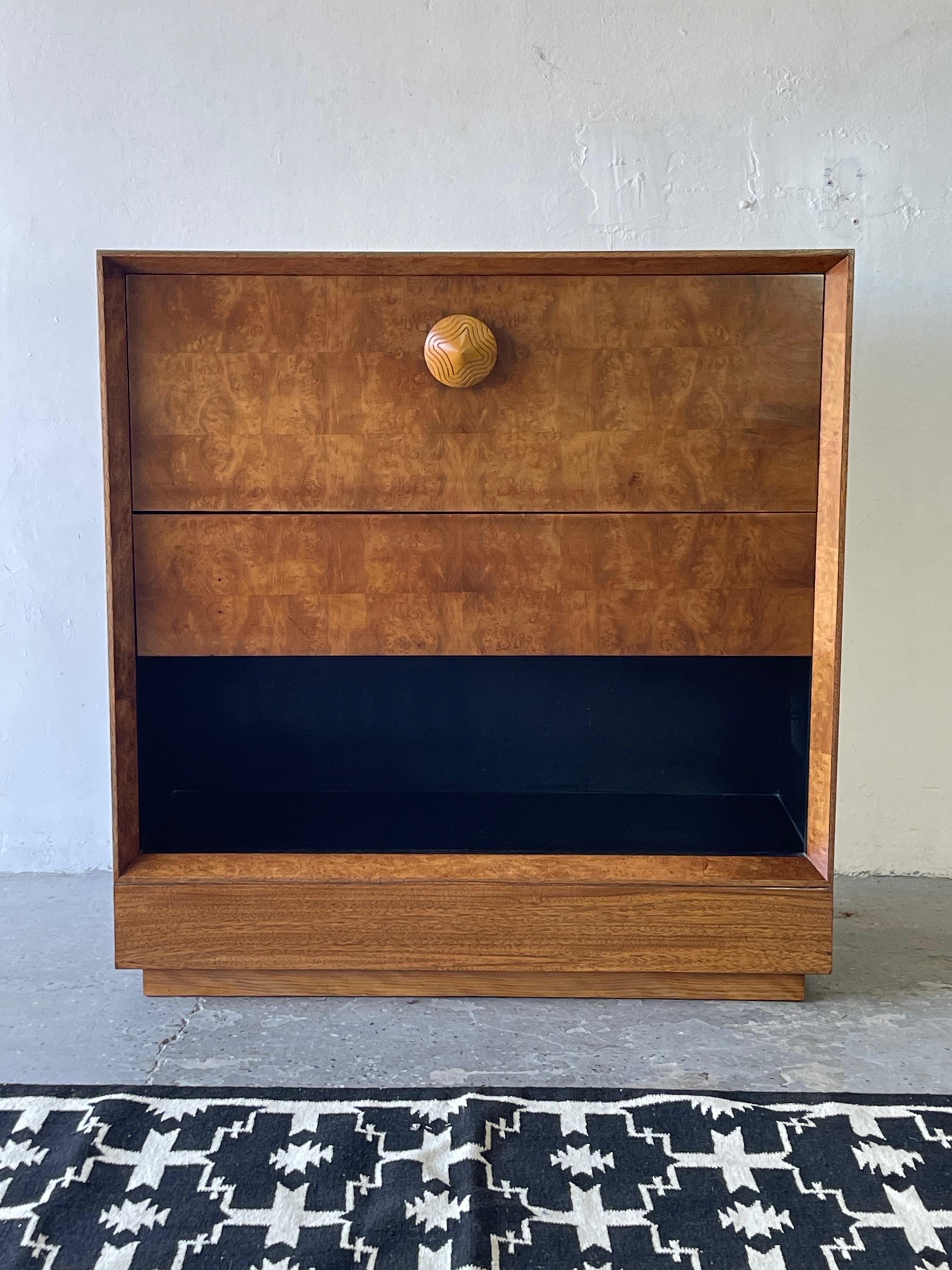 Gilbert Rohde for Herman Miller Burl Wood Art Deco Cabinet Secretary Desk 5