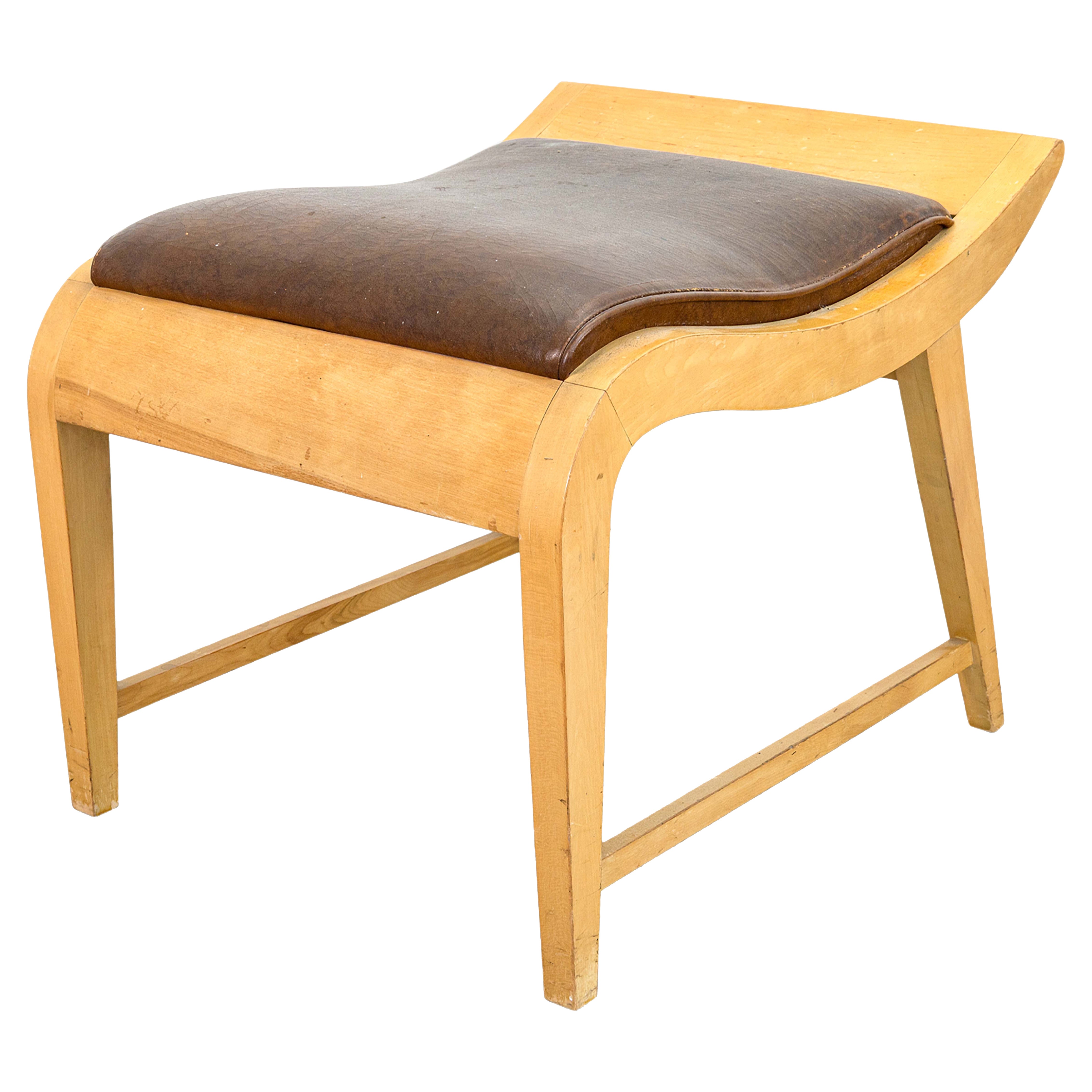 Gilbert Rohde para Herman Miller Modelo 3955 Taburete de tocador 1935 Diseño moderno en venta