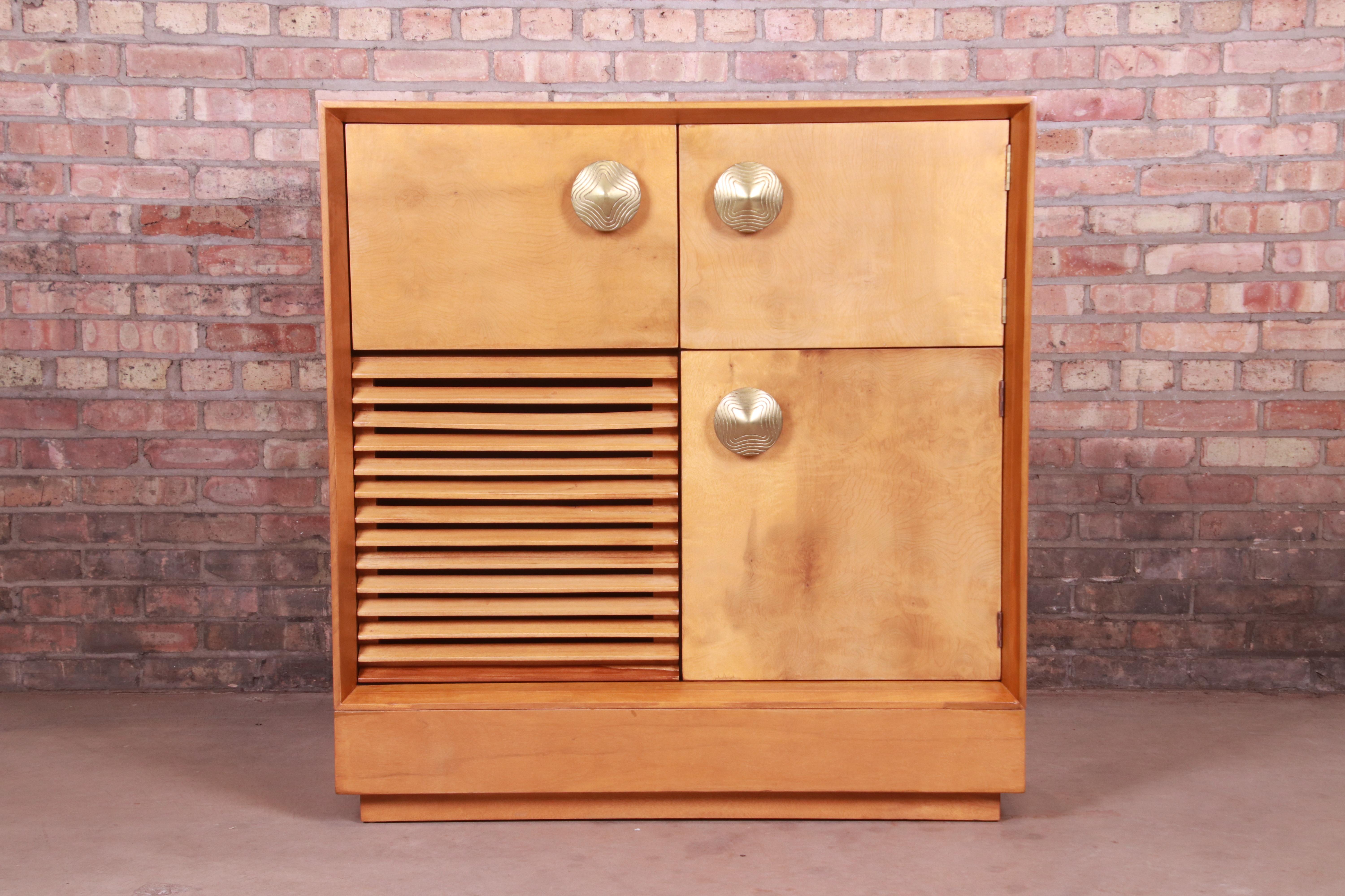 An extremely rare and exceptional Mid-Century Modern Art Deco bar cabinet or record cabinet

By Gilbert Rohde for Herman Miller 