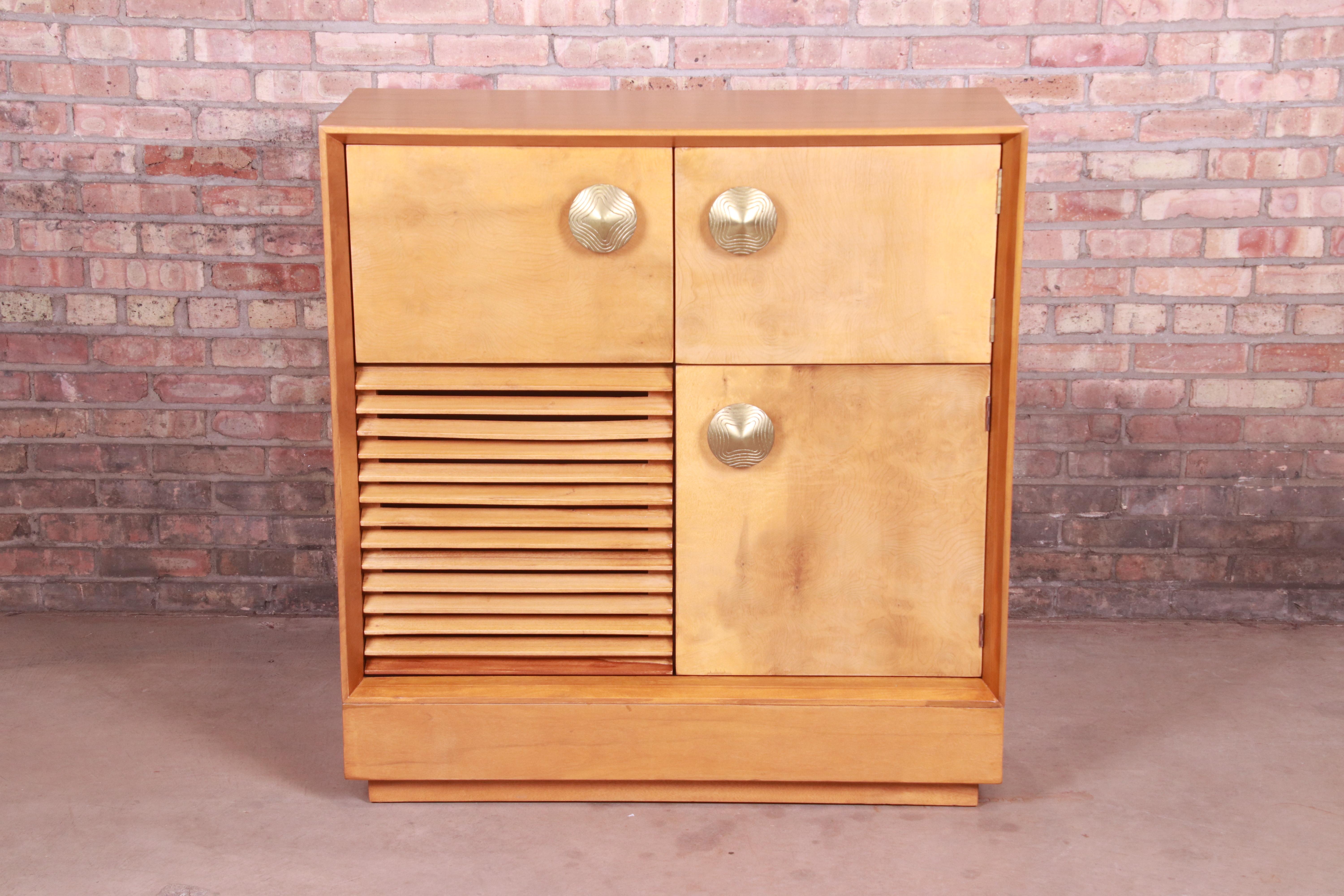 Mid-Century Modern Gilbert Rohde for Herman Miller Paldao Group Bar Cabinet, Newly Refinished