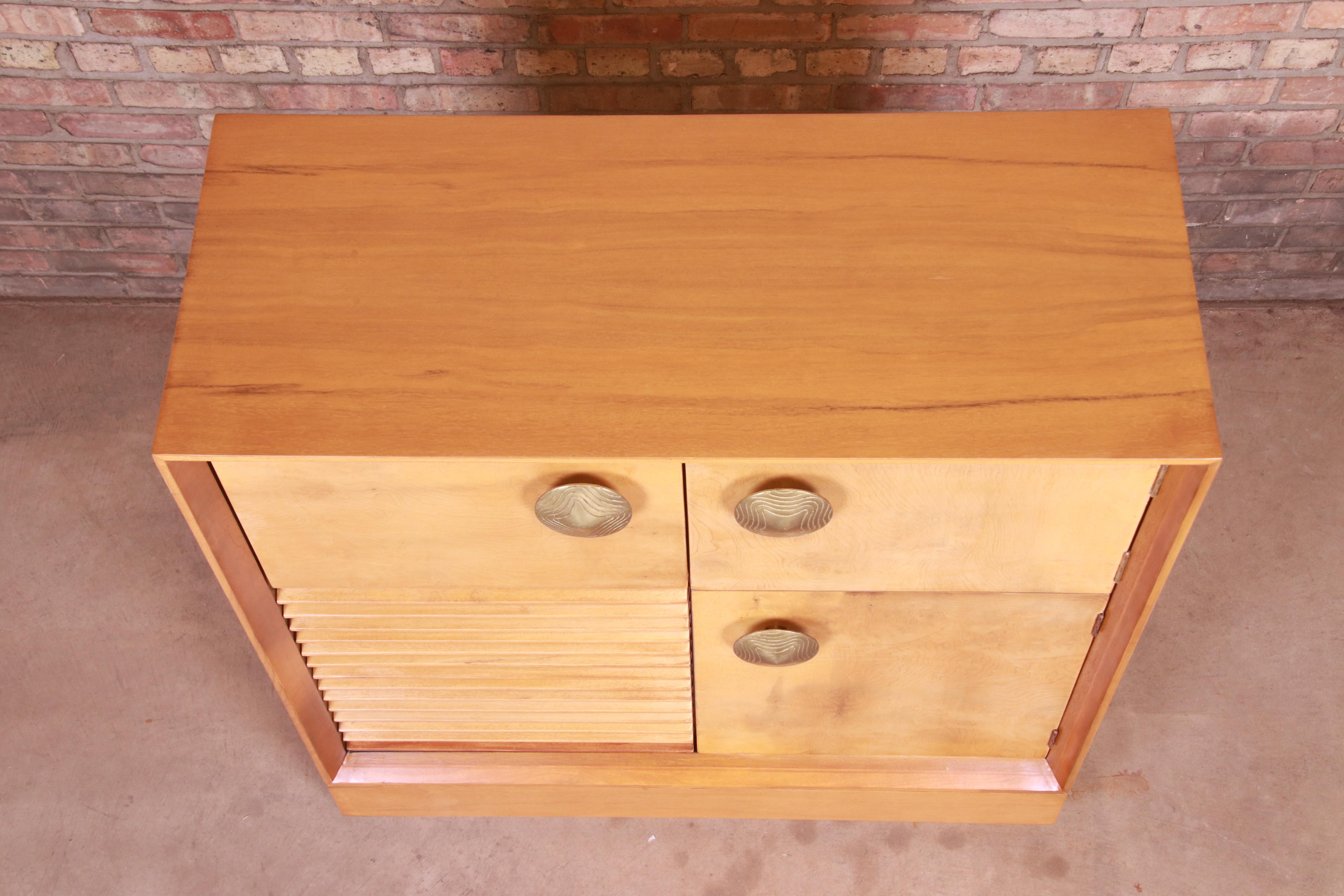 Gilbert Rohde for Herman Miller Paldao Group Bar Cabinet, Newly Refinished 2