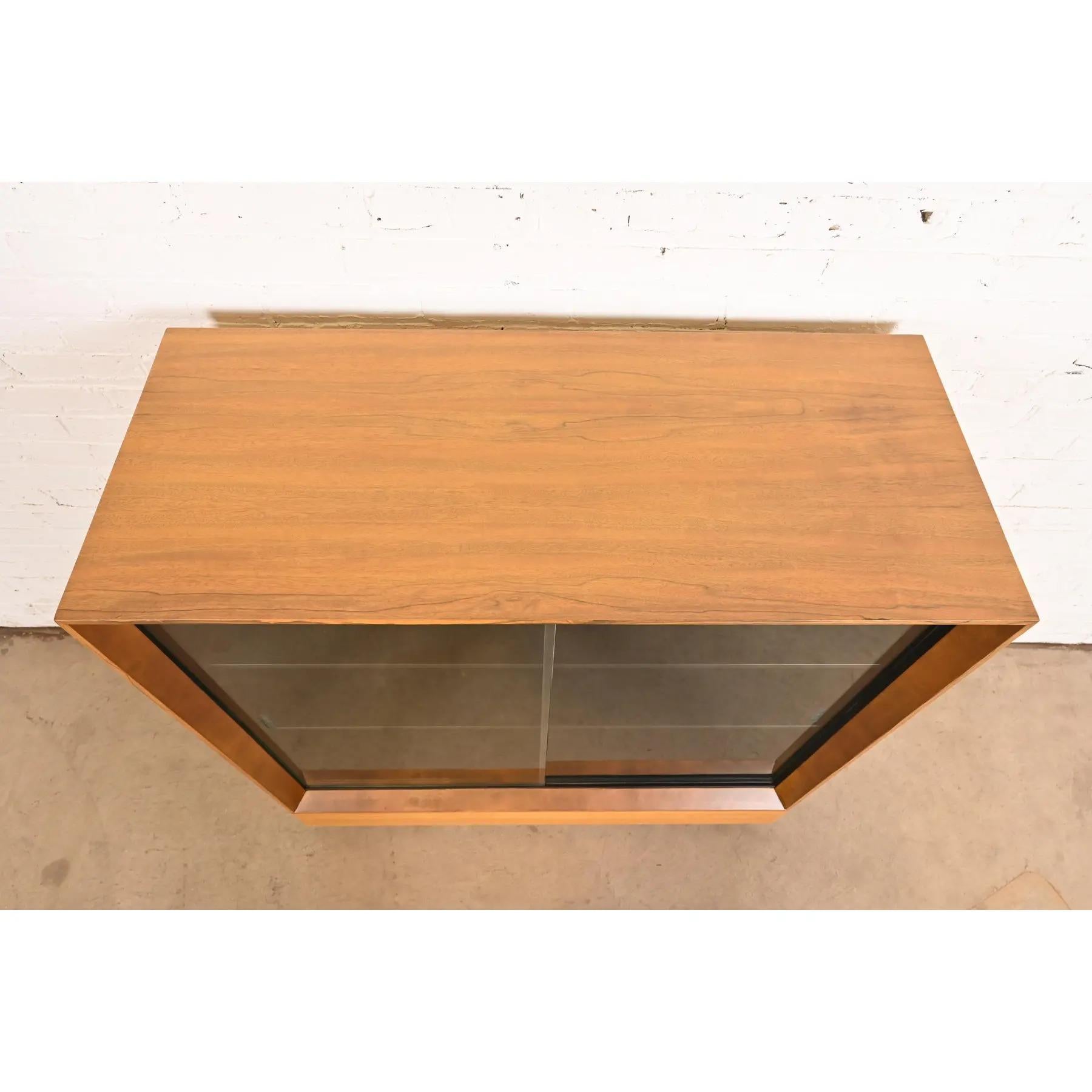 Glass Gilbert Rohde for Herman Miller Paldao Group Bookcase, Newly Refinished For Sale