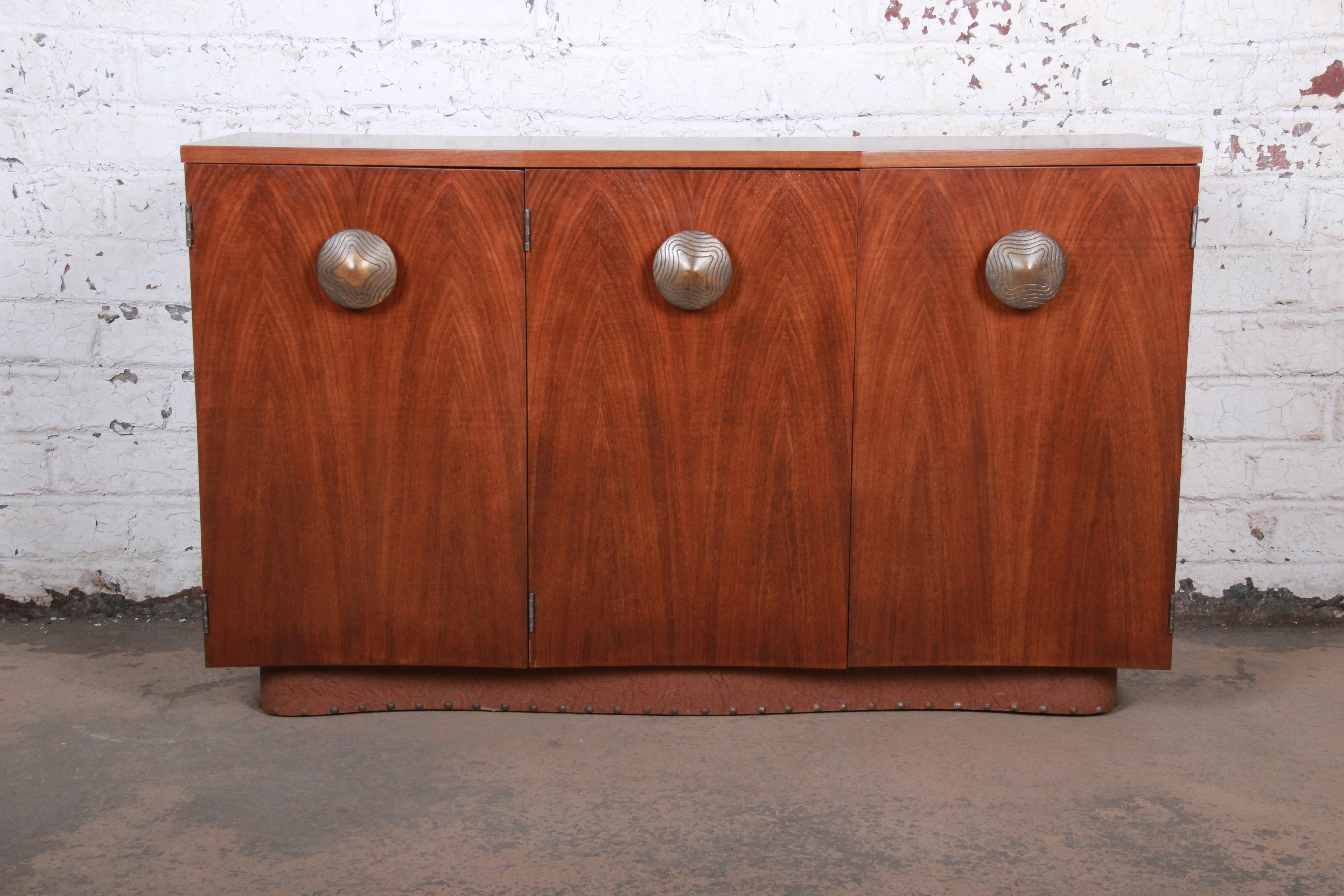 Mid-Century Modern Gilbert Rohde for Herman Miller Paldao Sideboard or Bar Cabinet, Newly Restored