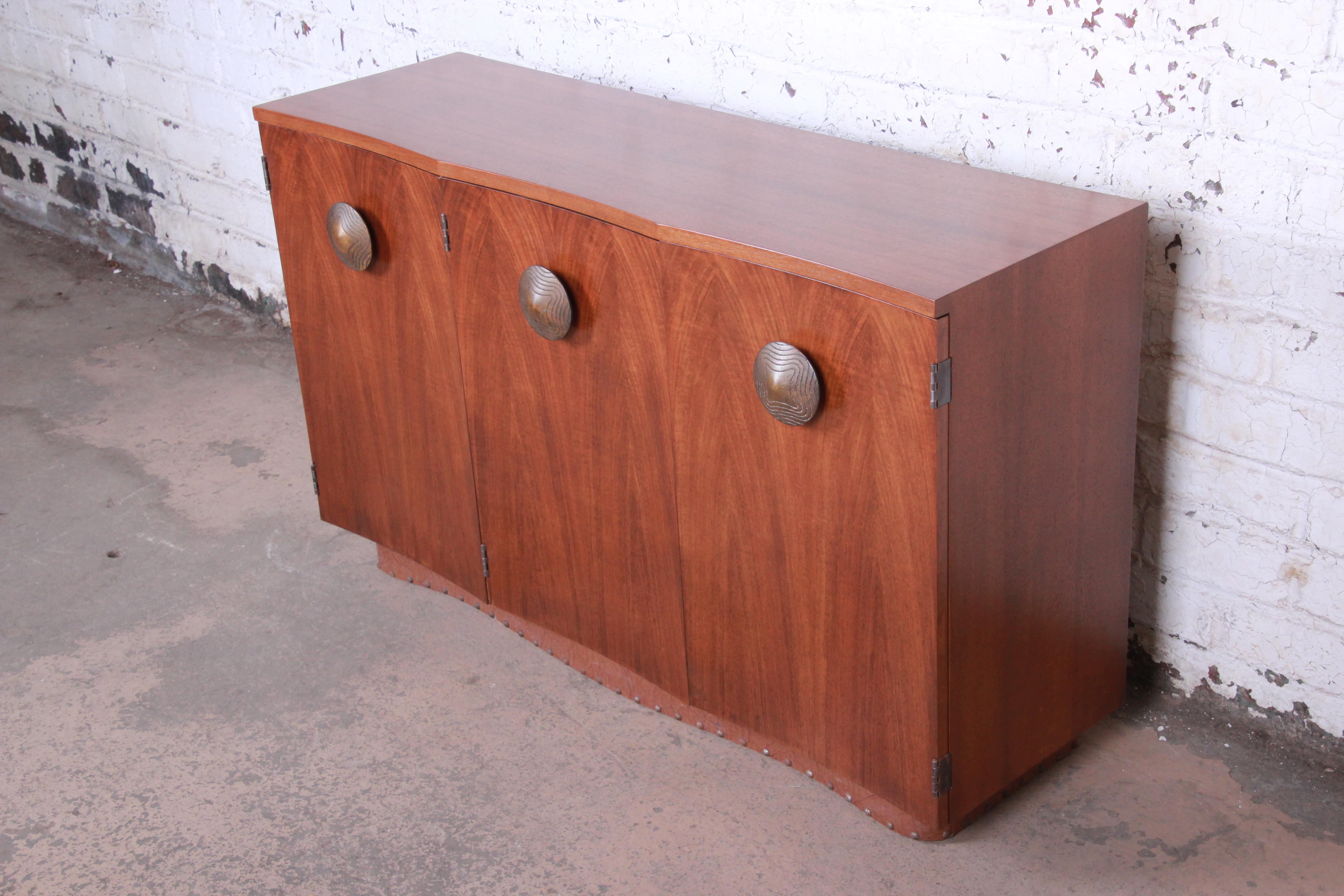 American Gilbert Rohde for Herman Miller Paldao Sideboard or Bar Cabinet, Newly Restored