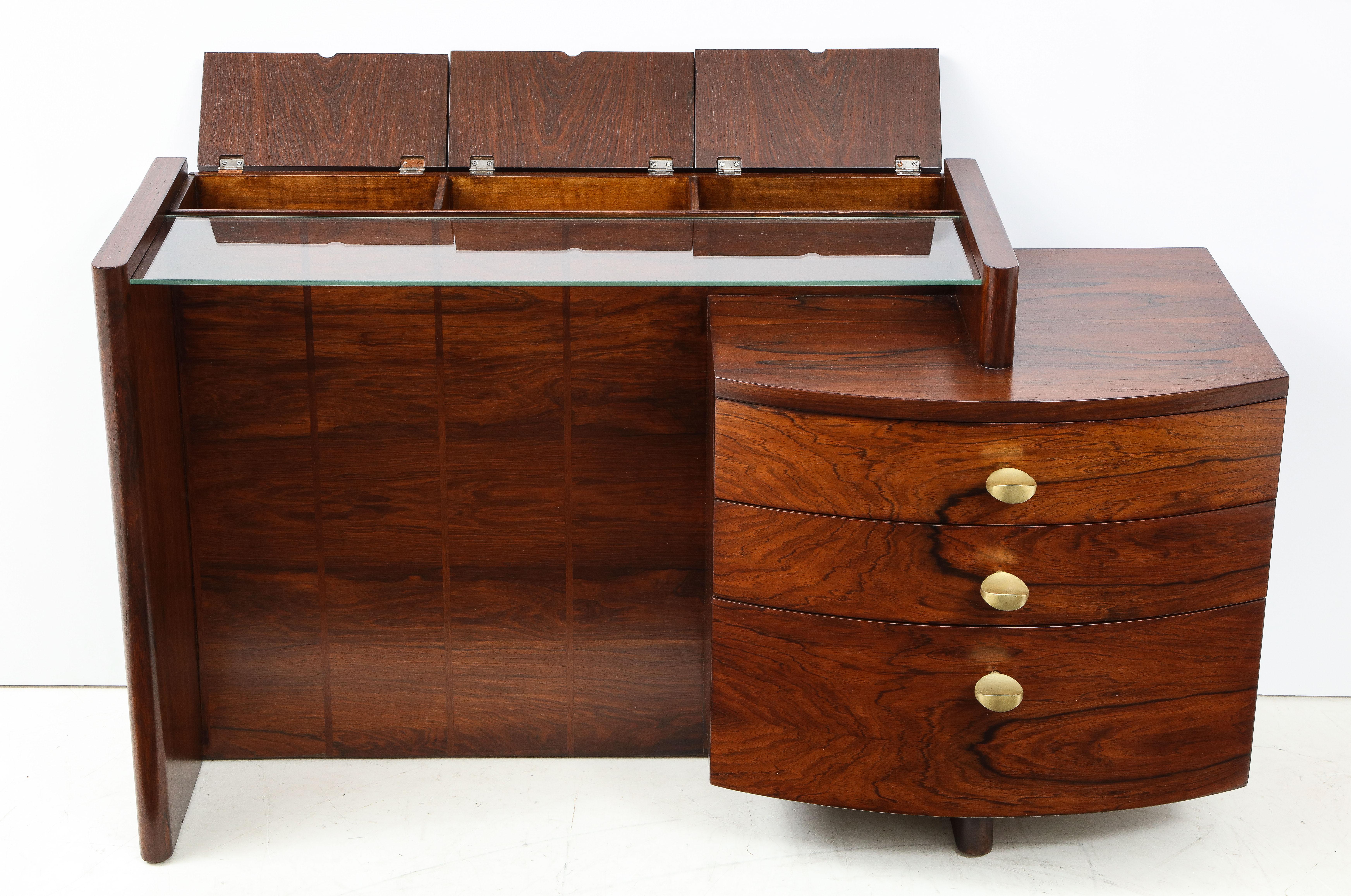 Gilbert Rohde for Herman Miller Rosewood Vanity In Good Condition For Sale In New York, NY