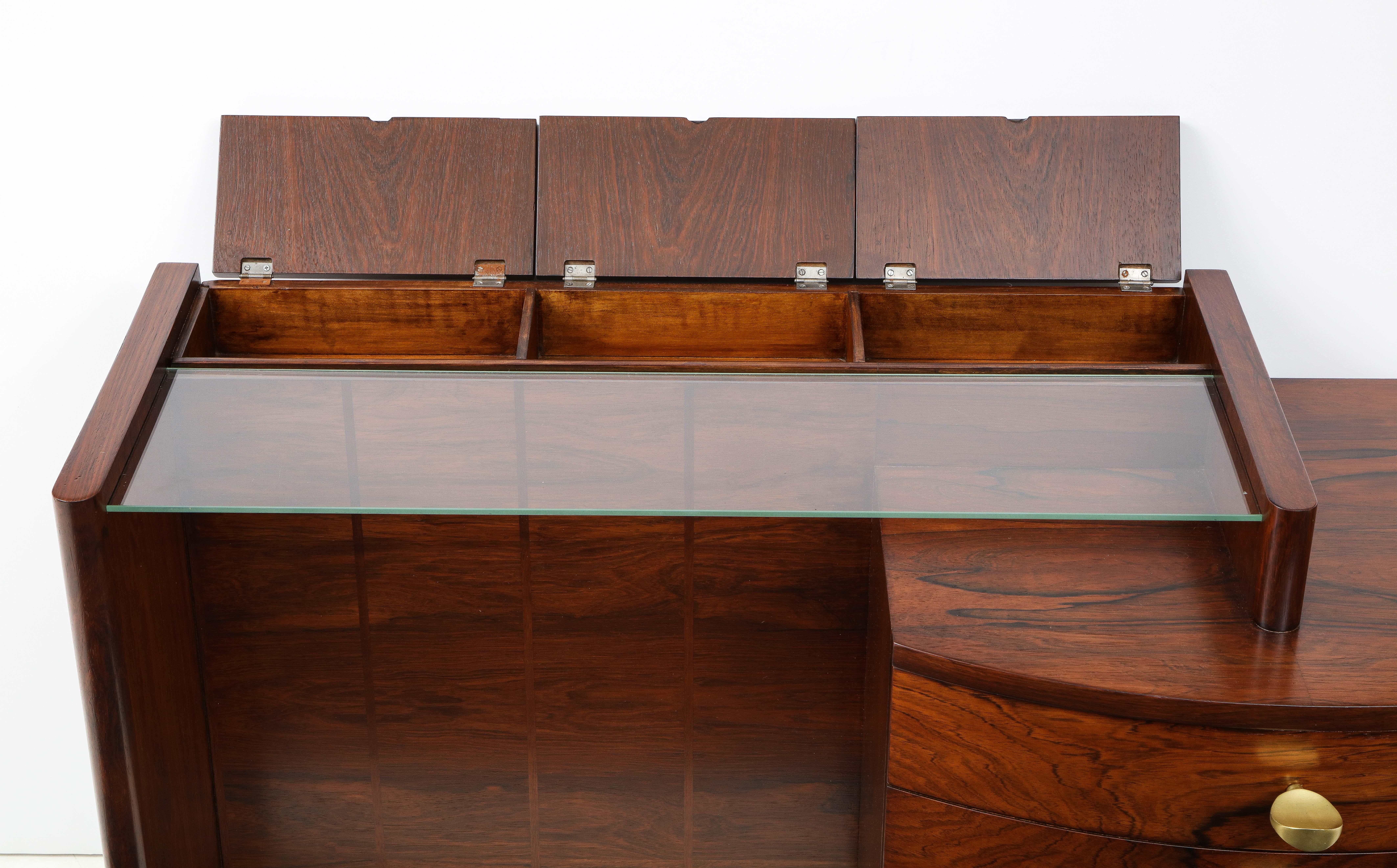 20th Century Gilbert Rohde for Herman Miller Rosewood Vanity For Sale