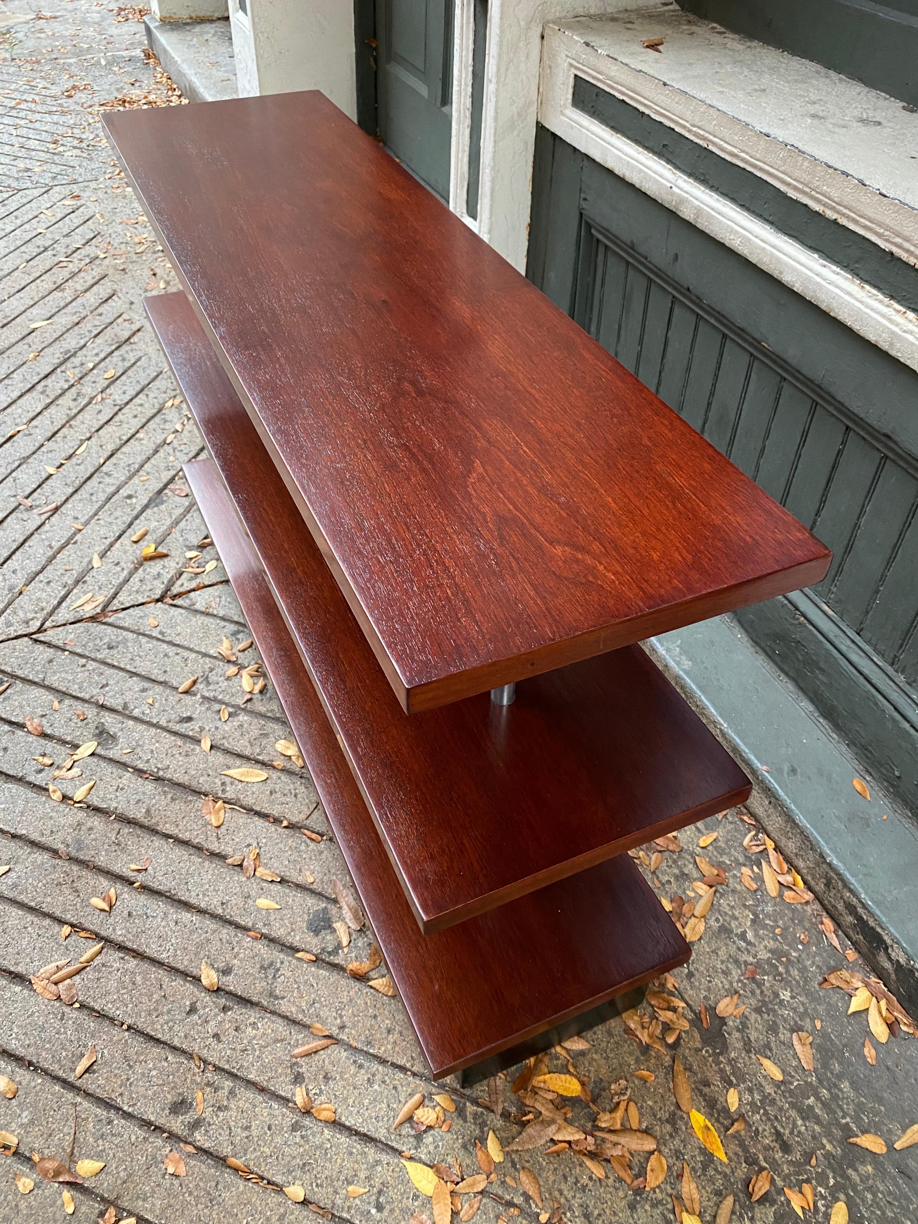 Mahogany Gilbert Rohde for Herman Miller Shelf For Sale