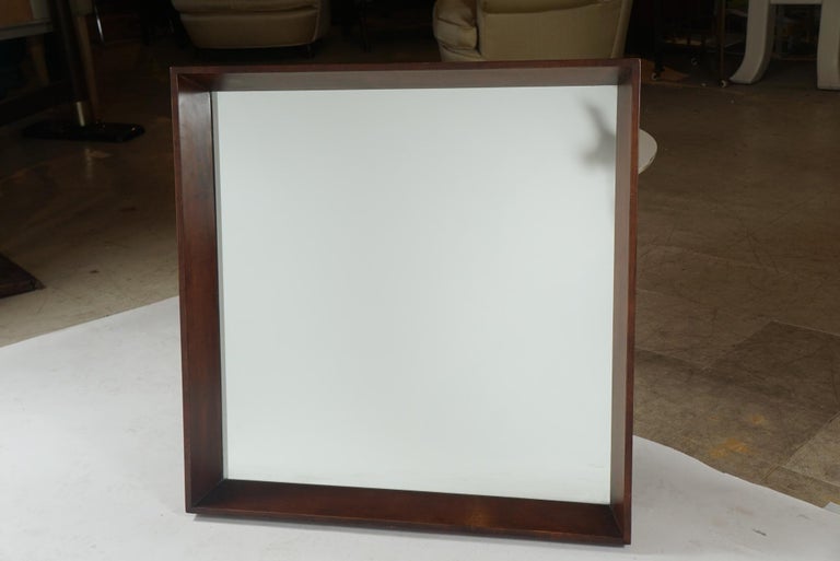 Gilbert Rohde for Herman Miller Square Heavy Walnut Frame 1940s Wall ...