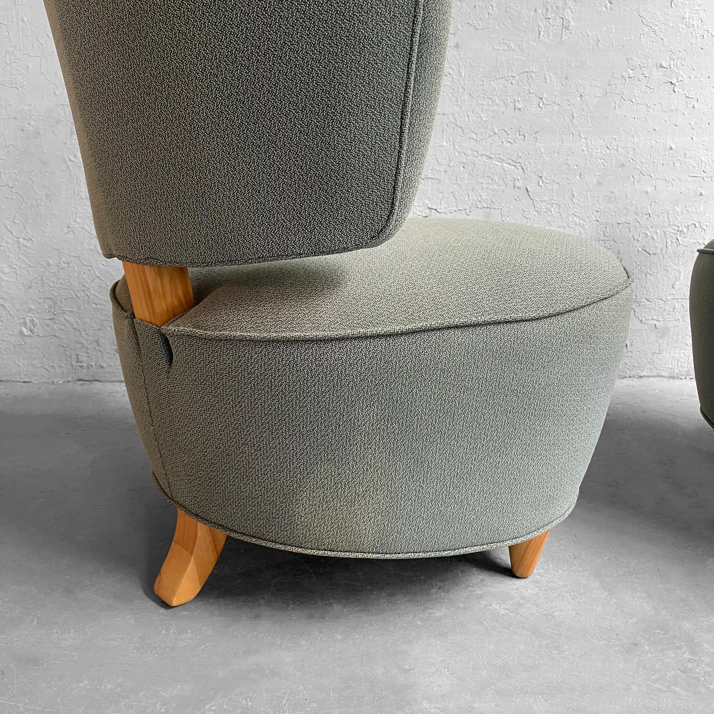 Gilbert Rohde pour Herman Miller fauteuils pantoufles rembourrés en vente 3