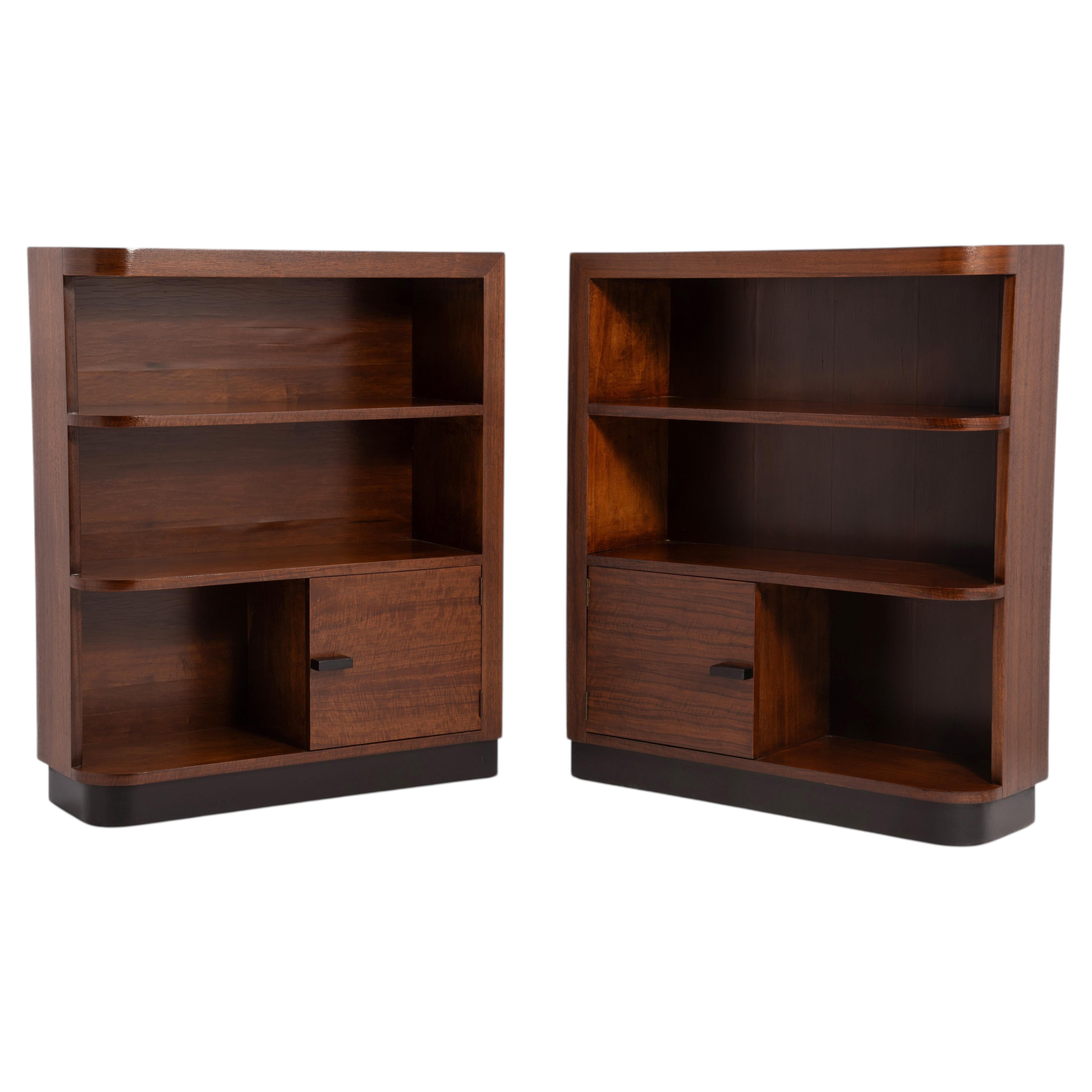 Gilbert Rohde Herman Miller East India Laurel Group Art Deco Bookcases - A Pair