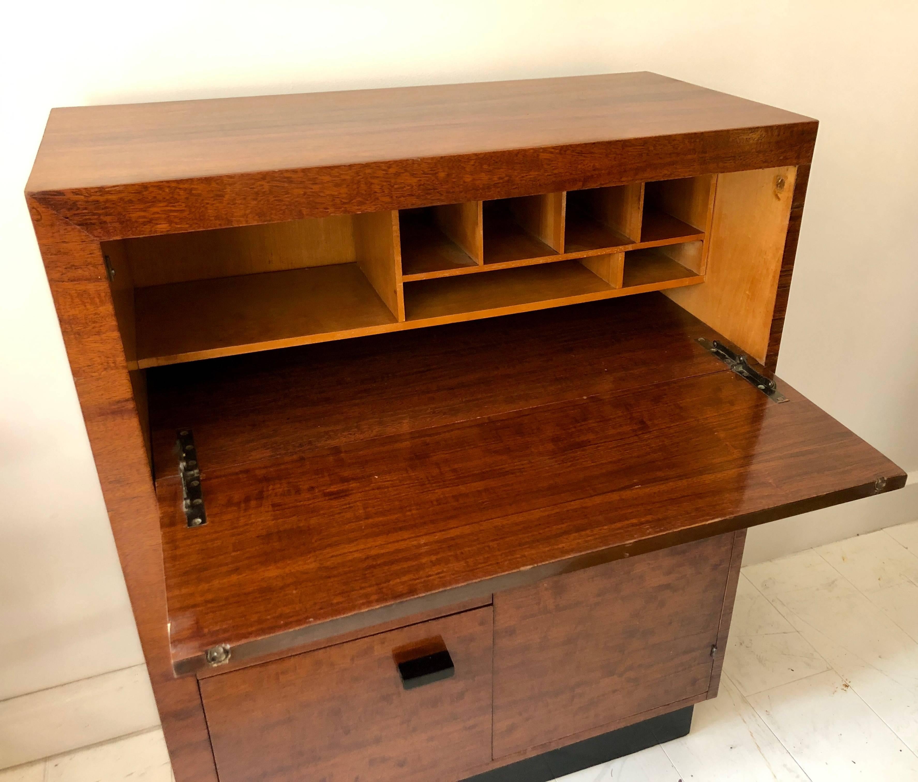 American Gilbert Rohde East Indian Laurel Secretary Cabinet